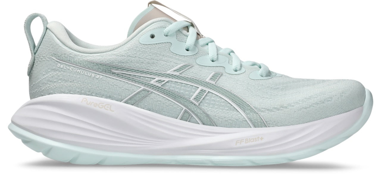 ASICS Women's GEL-Cumulus 27 Running Shoes - Lightweight Cushioned Sneakers for Women (300 Pure Aqua/White) | Perfect for Road Running, Jogging & Gym Workouts