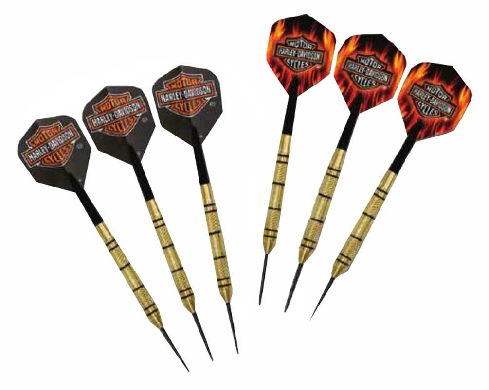 Harley-Davidson 61995 Bar and Shield Dartboard Cabinet Set - Classic American Style Game Room Decor for Man Cave, Basement or Pub Entertainment