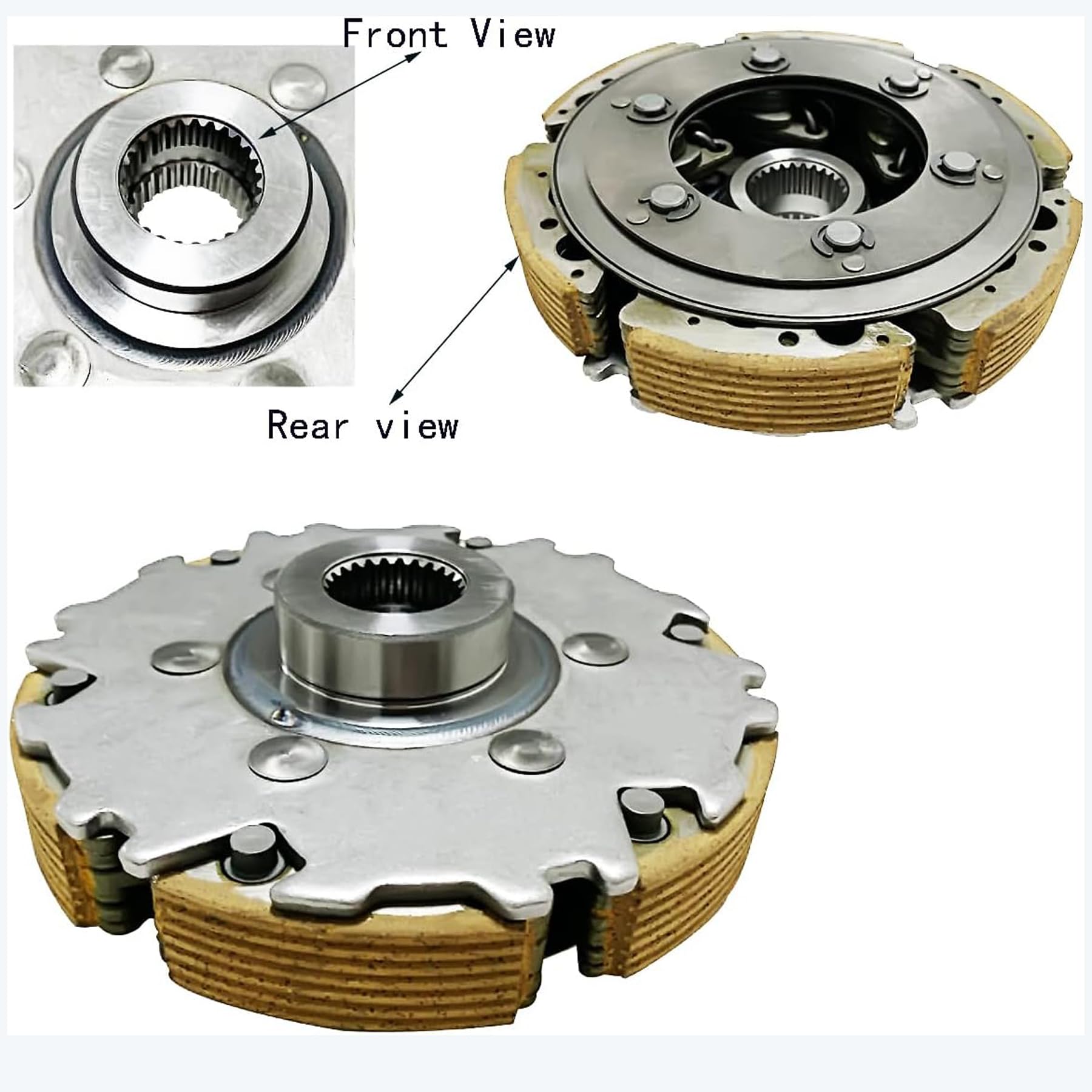 Yamaha Grizzly 700 Wet Clutch Shoe Kit Assembly Replacement 2007-2015 - Primary Sheave, Clutch Carrier, Housing, Oneway, Gasket & Oil Seal Nuts - Perfect for ATV Clutch Repair & Maintenance