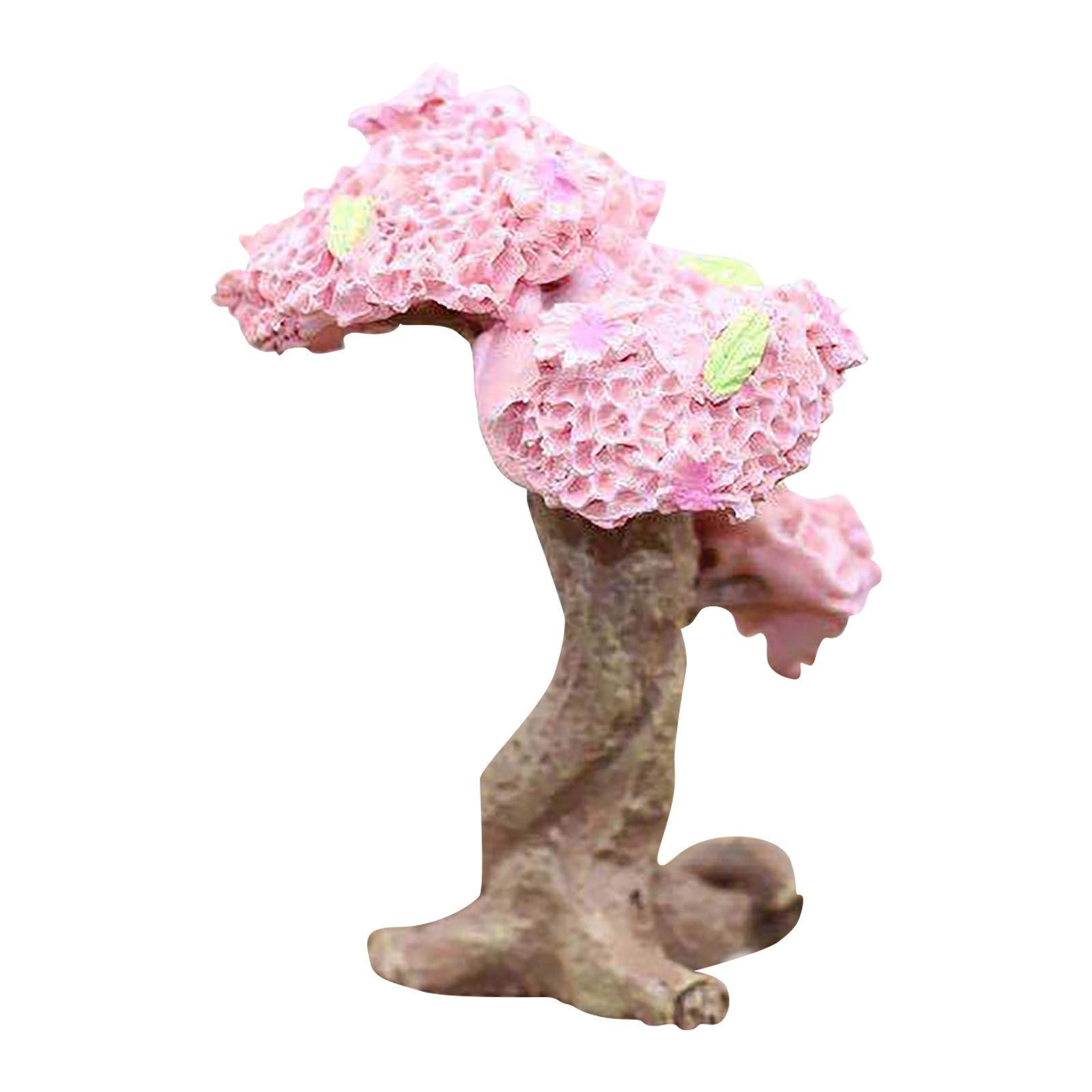 Elegant Resin Landscape Miniature Tree Statue - Aesthetic Room & Garden Decor - Micro Simulation Hanging Ornament for Home, Office, and Gift Giving