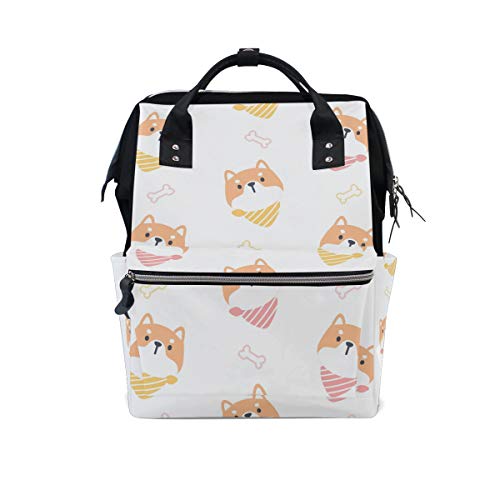 Shiba Inu Diaper Backpack - Large Multifunctional Travel Bag for Moms & School