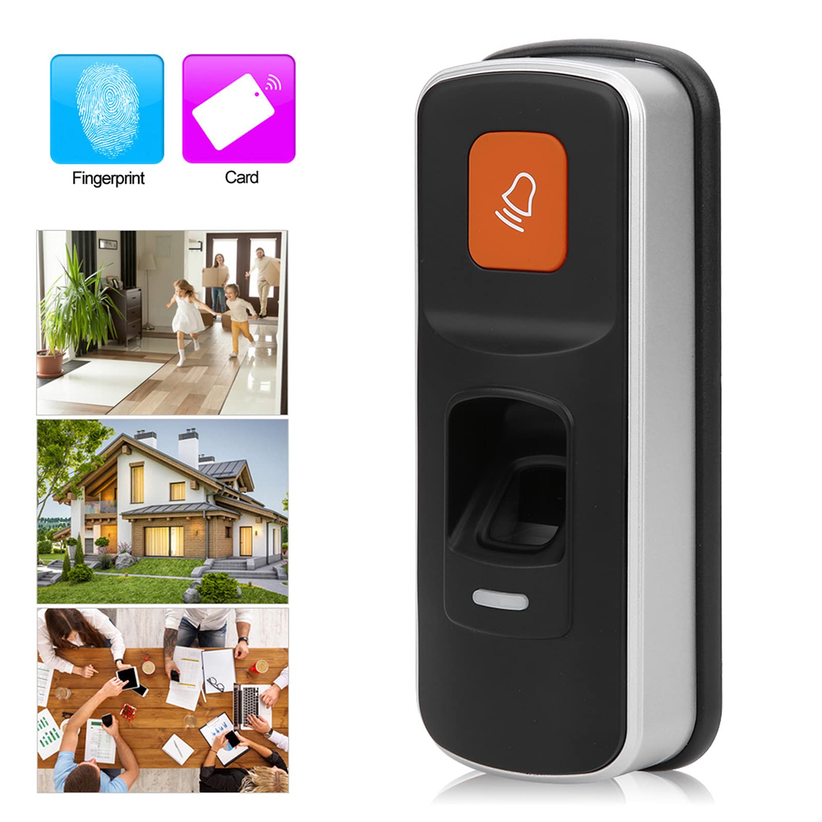Biometric Fingerprint Time Clock for Office - Secure Access Control, Data Transmission & Attendance Tracking | Ideal for Employee Management & Workplace Security
