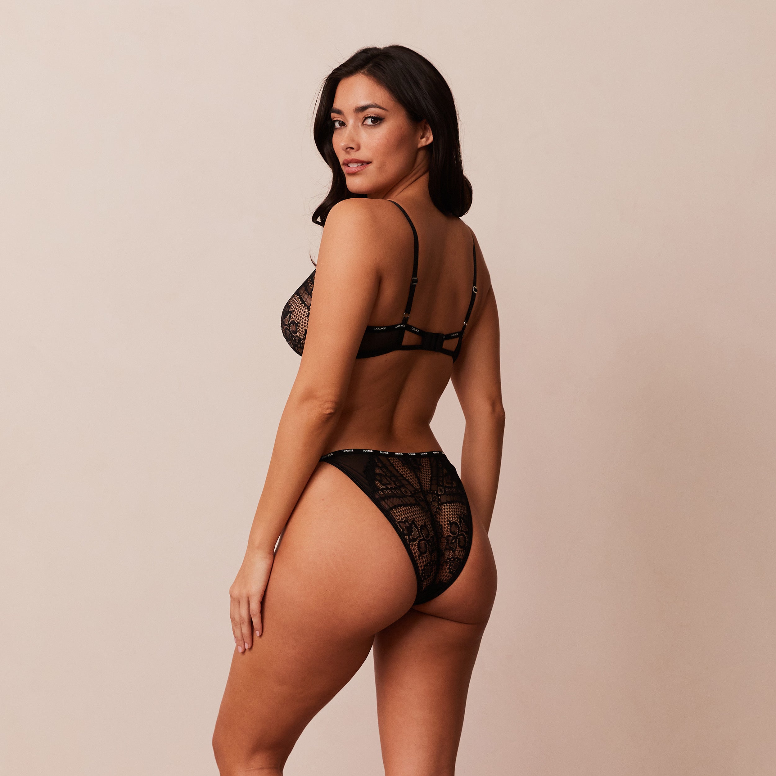 Charmed Balcony Bra - Sexy Lace Underwear for Women, Comfortable Push Up Bra in Black - Perfect for Date Night, Special Occasions & Everyday Wear