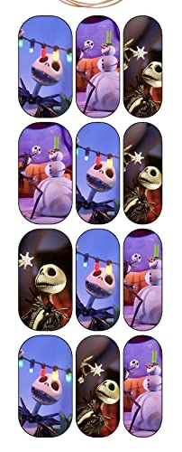 Disney Christmas Nail Art Decals - Grinch Mickey Snoopy Christmas Sweater Design Water Slide Nail Wraps for Holiday Parties, Gift Giving & Festive Nail Decorations (9 Sheets)