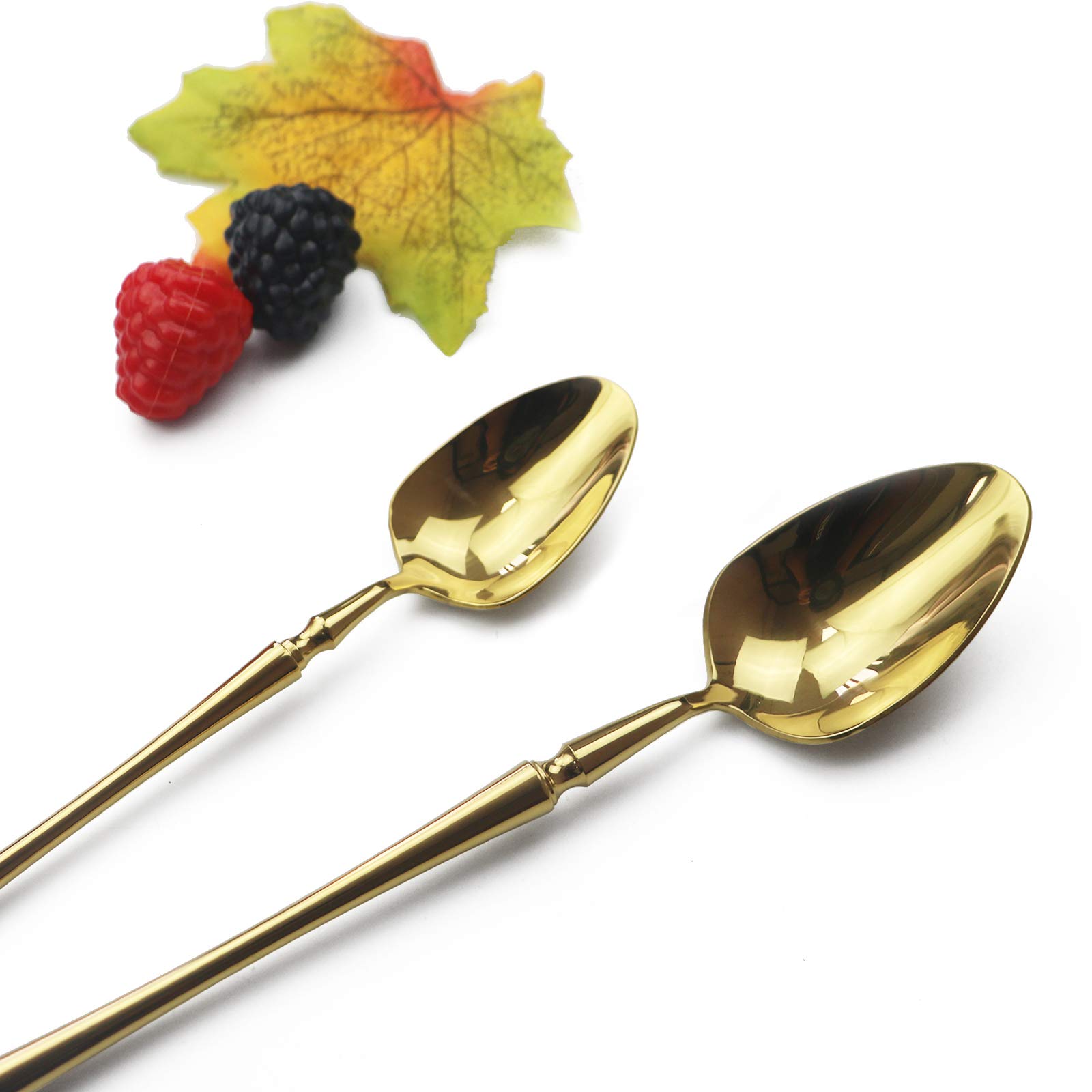 20-Piece Gold Flatware Set - 304 Stainless Steel Forks & Spoons - Luxury Mirror Polished Cutlery - Dishwasher Safe - Service for 4 - Perfect for Dinner Parties, Weddings & Upscale Dining