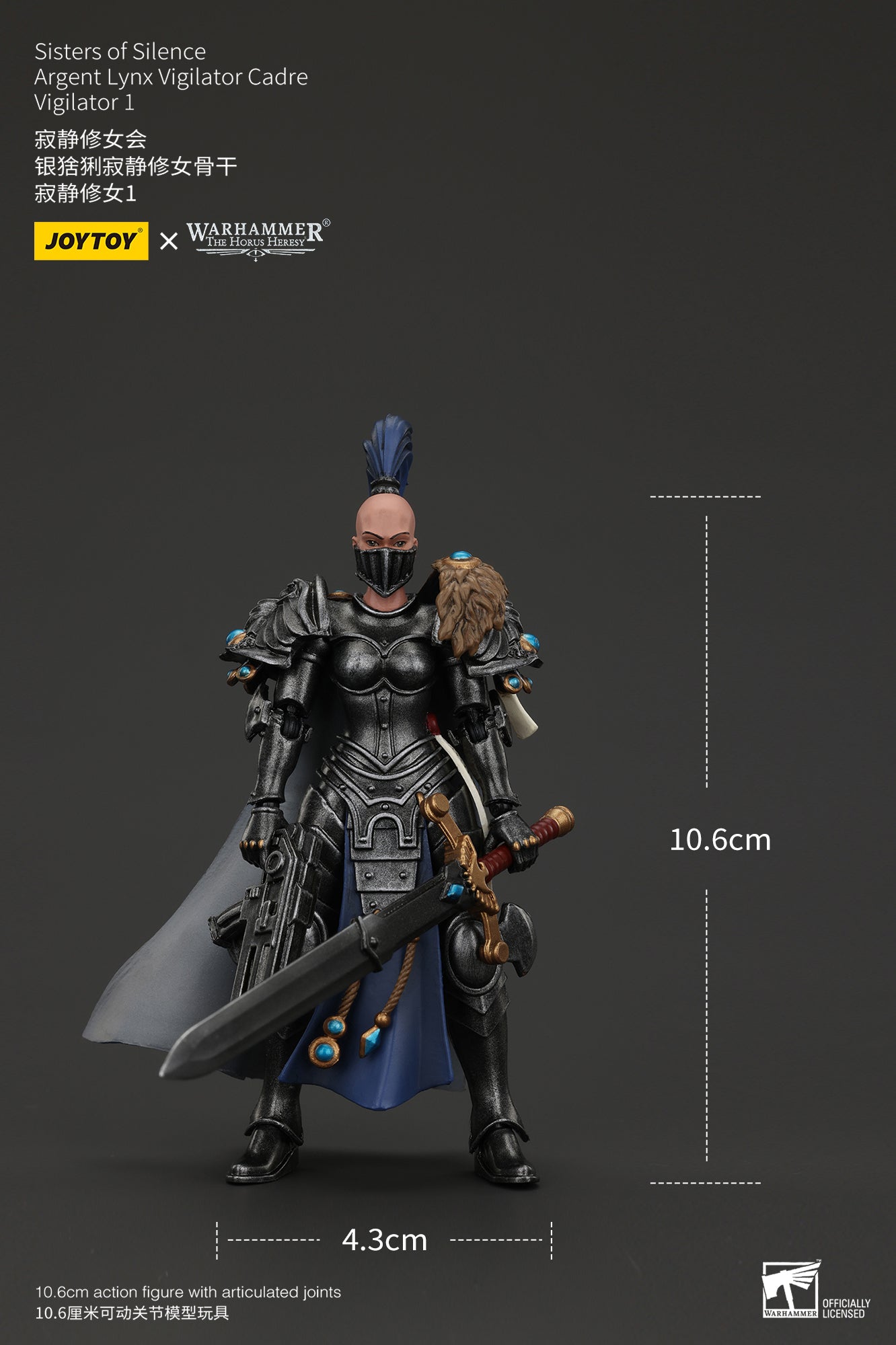 JOYTOY 1/18 Scale Warhammer The Horus Heresy Sisters of Silence Action Figure - Collectible Miniature for Tabletop Gaming & Display