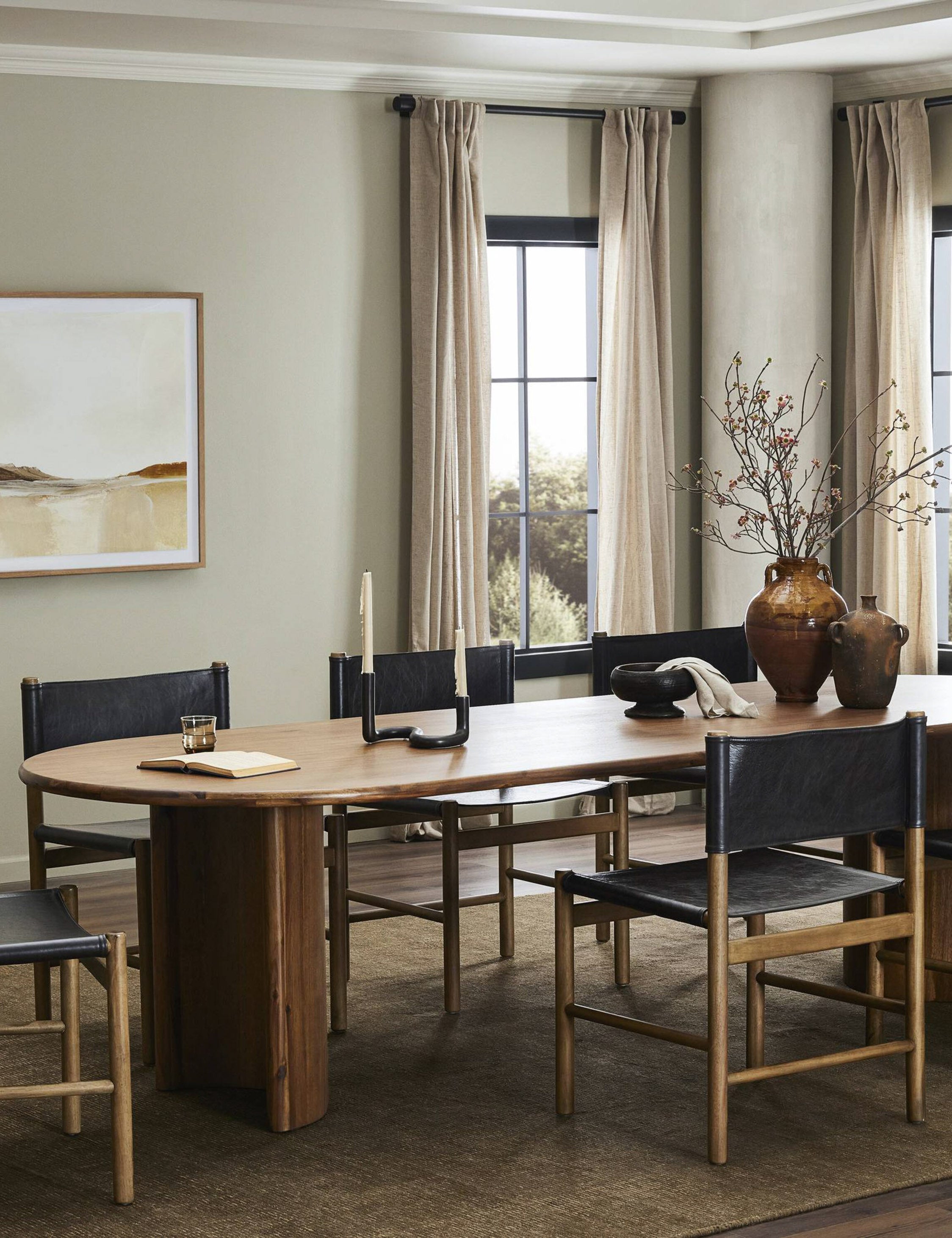 Gilda Oval Dining Table - Modern Wooden Kitchen Table for 6 - Perfect for Family Dinners & Entertaining Guests