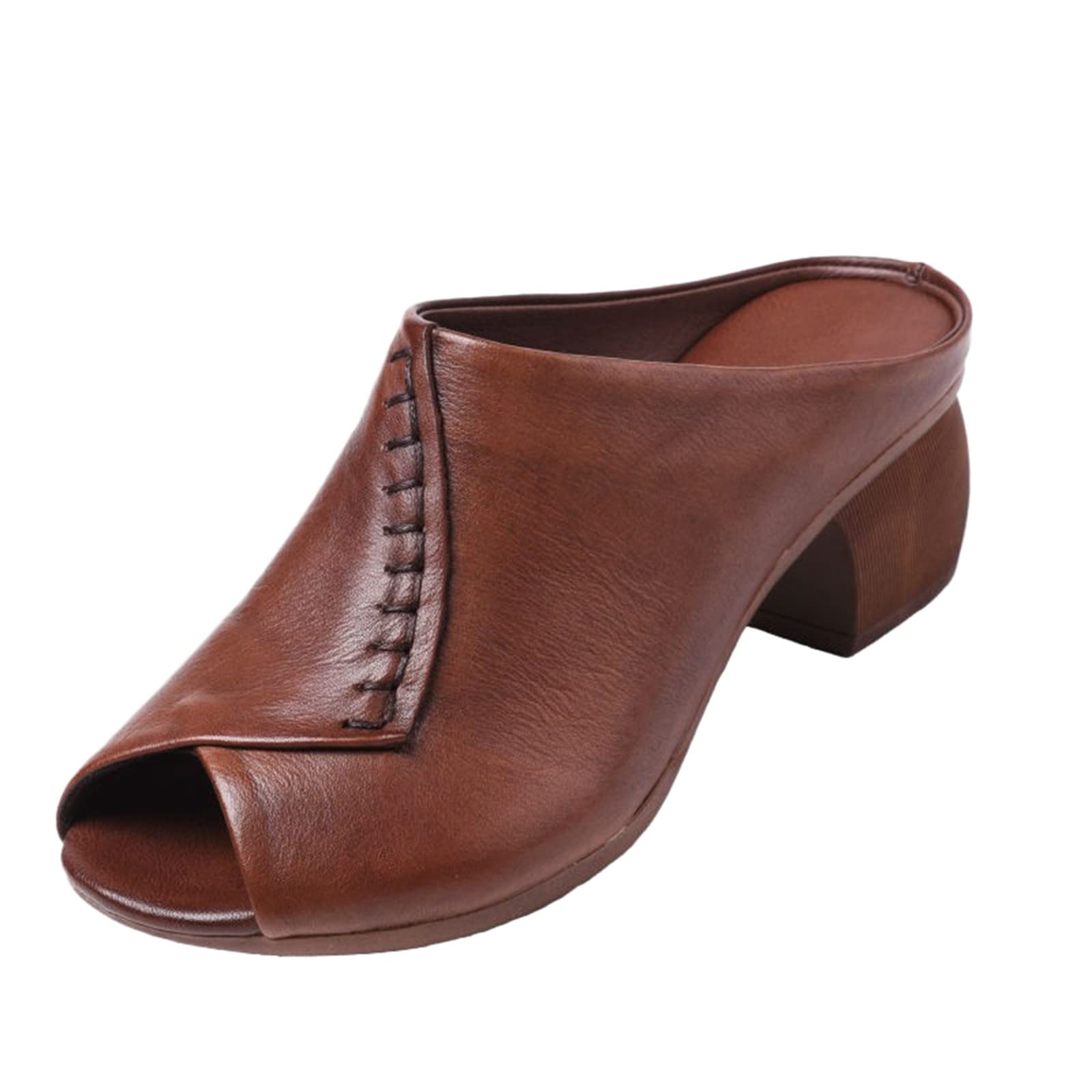 **Men's Slip-On Casual Shoes with Retro Heel - Comfortable & Stylish for Everyday Wear - Perfect for Work, Travel, and Leisure**
