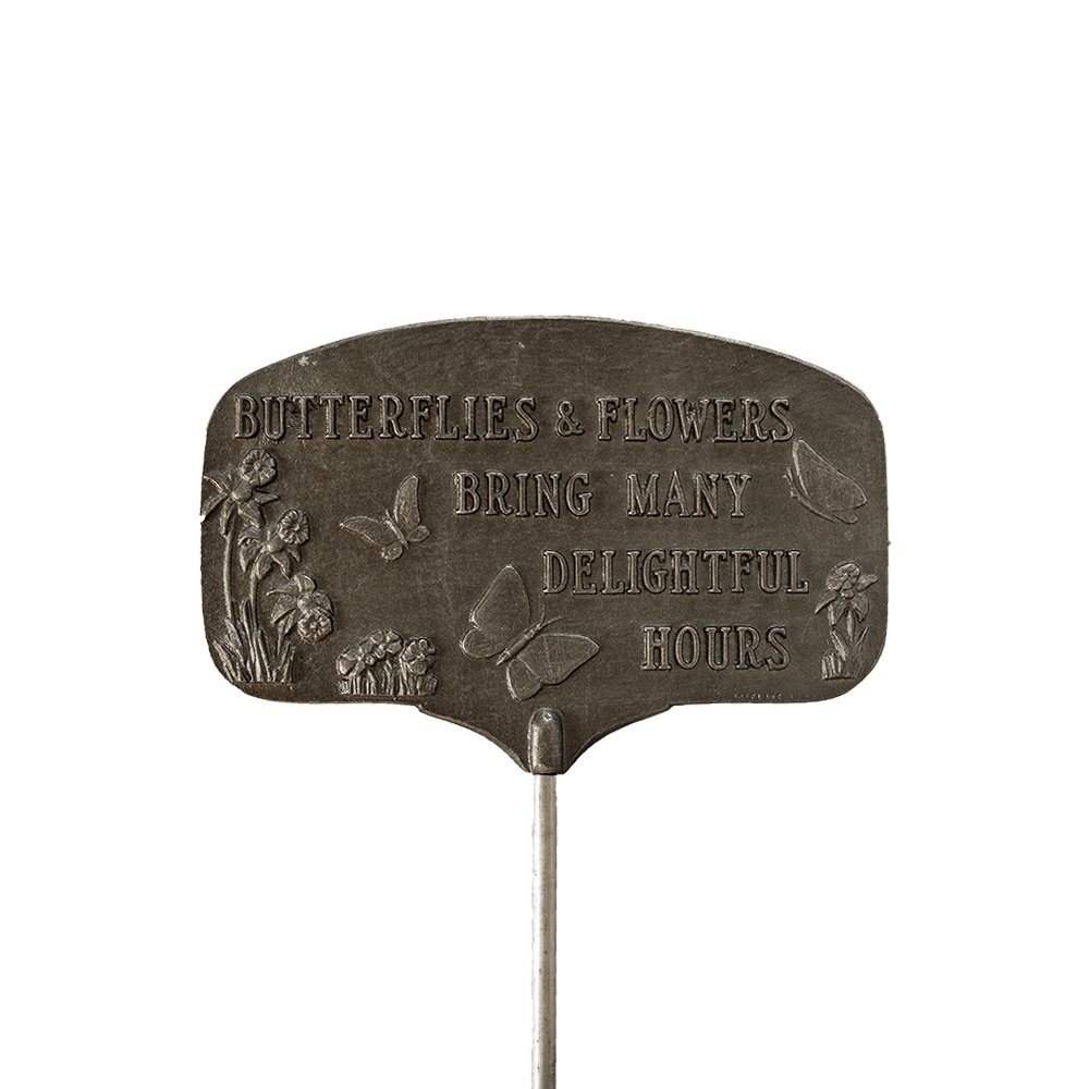 Swedish Iron Butterfly Garden Plaque - Outdoor Decor