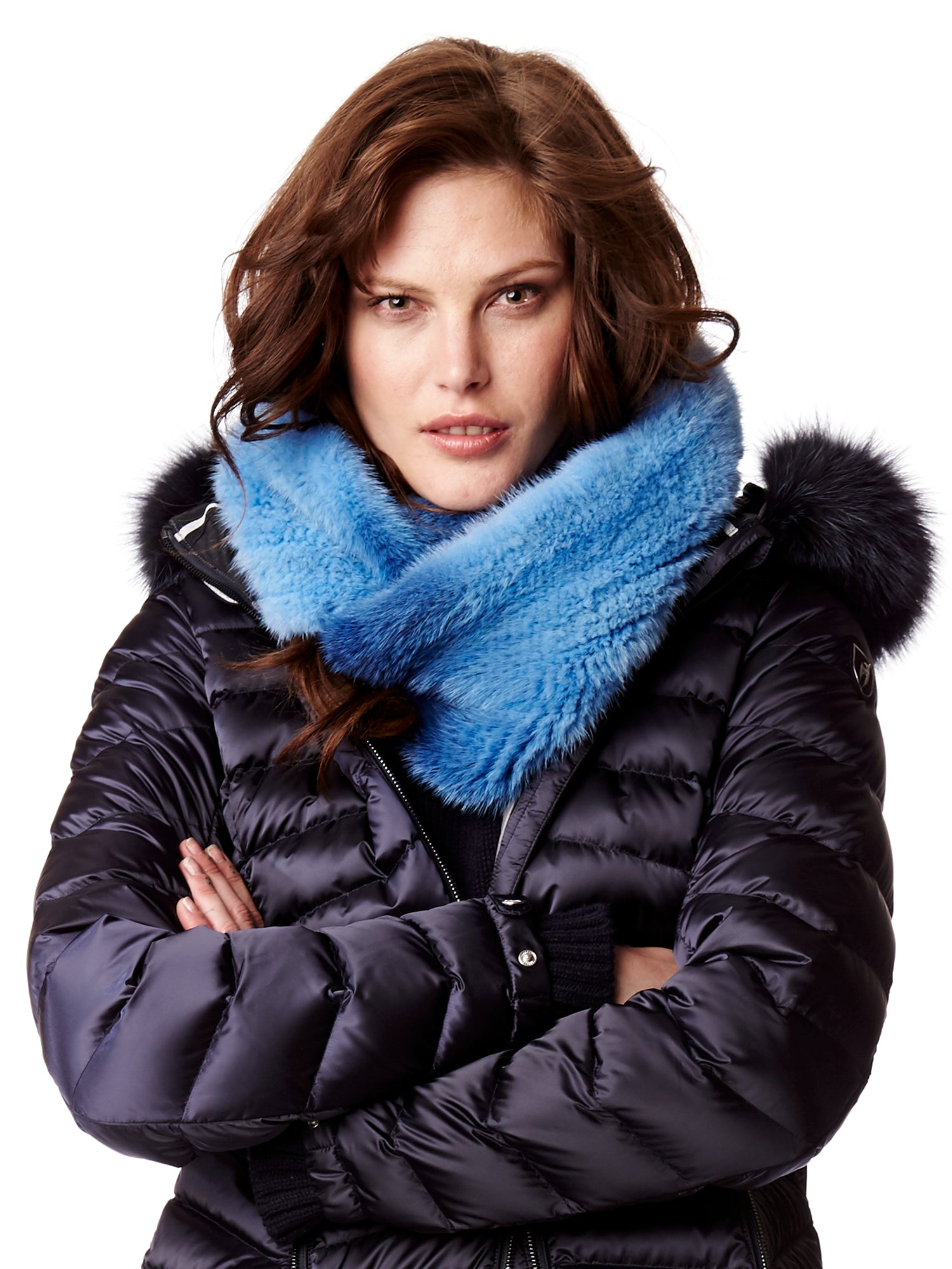Milo Ombre Mink Infinity Scarf - Soft & Warm Winter Fashion Accessory for Women | Perfect for Cold Weather, Office, Travel & Holiday Outfits