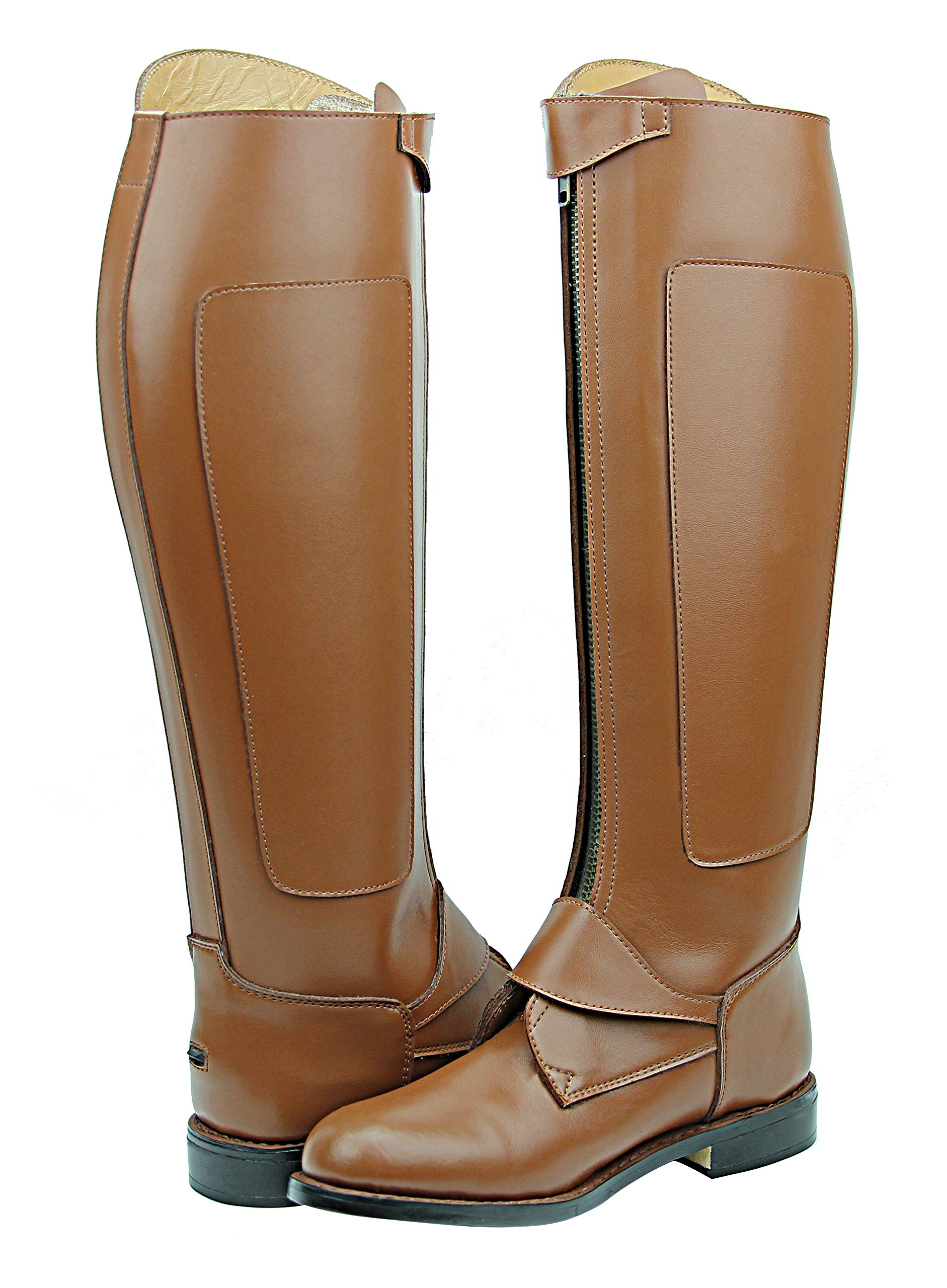 Men's Invader-2 Knee High Leather Equestrian Riding Boots - Tan Color for Polo Players & Horseback Riding - Perfect for Equestrian Sports, Outdoor Activities & Fashion