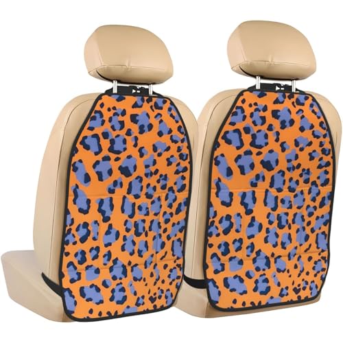 Orange and Blue Leopard Print