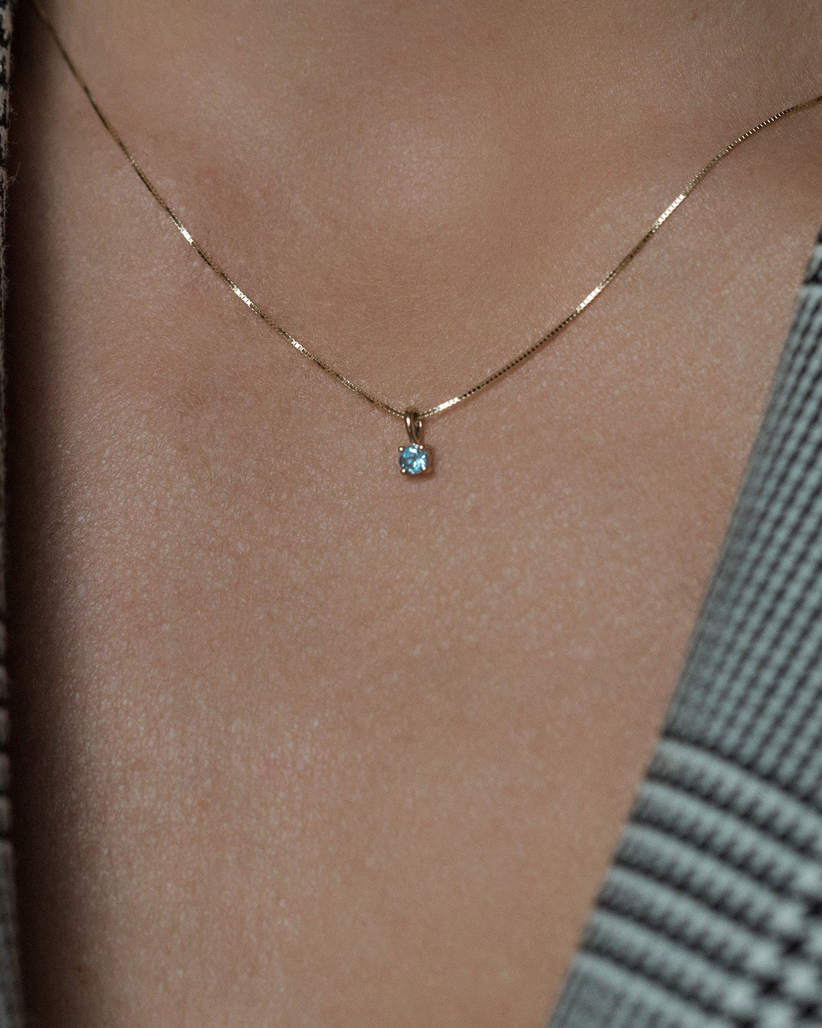 Aquamarine Birthstone Necklace for Women - March Birthstone Jewelry, Sterling Silver Pendant Necklace - Perfect Gift for Birthday, Anniversary & Mother's Day