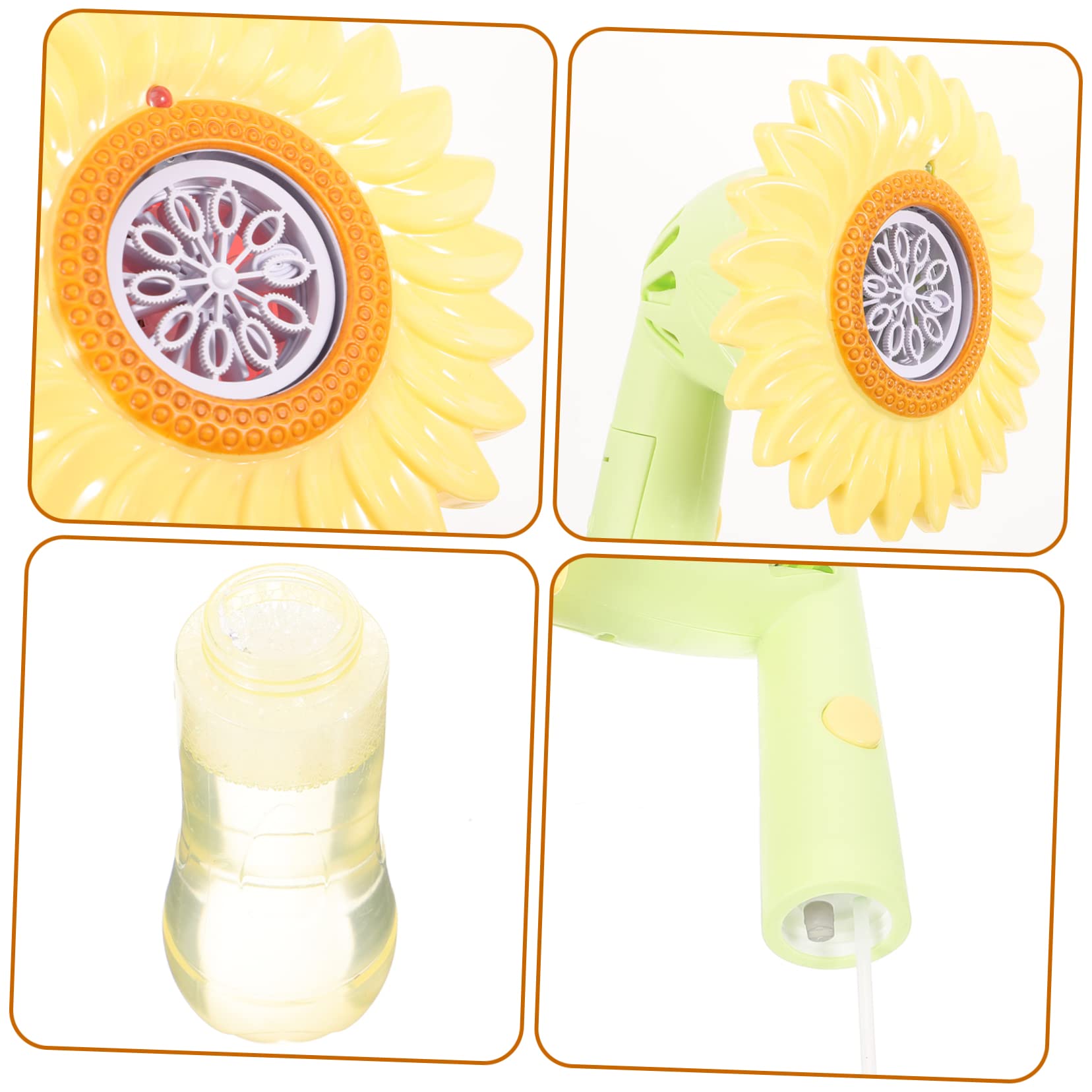 Sunflower Bubble Blower Machine - Battery Powered Bubble Maker for Kids, Outdoor Play, Parties & Events - Fun Plastic Bubble Toy for Garden, Park & Backyard Activities