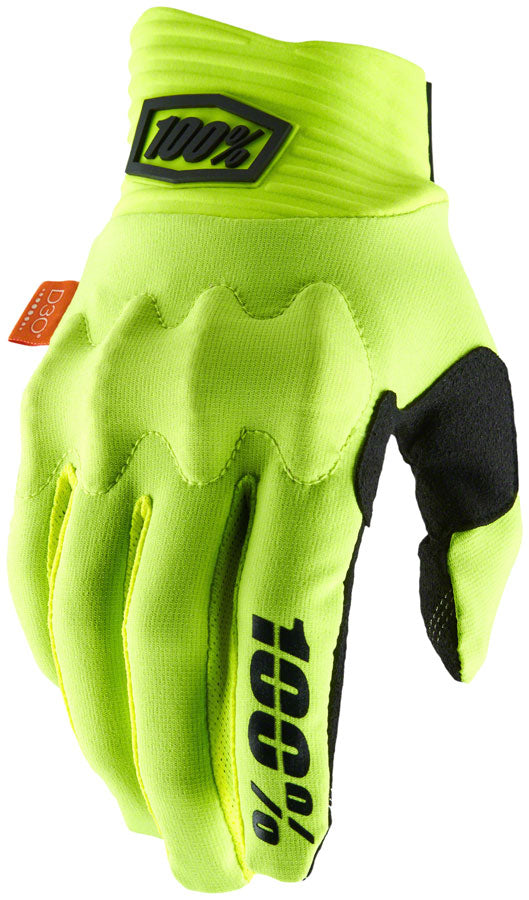 100% Cognito Work Gloves - Fluorescent Yellow & Black, Full Finger, Men's Medium Size - Durable & Comfortable for Construction, Gardening & Outdoor Activities