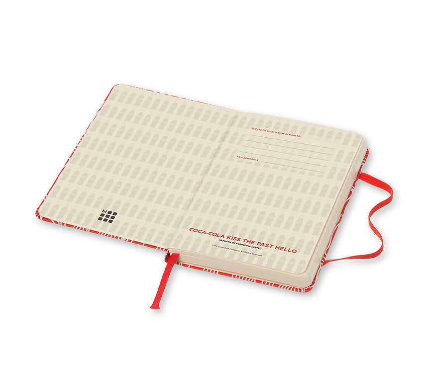 Moleskine Limited Edition Coca-Cola Themed Ruled Notebook - Red Hard Cover for Journaling, Sketching & Collectors