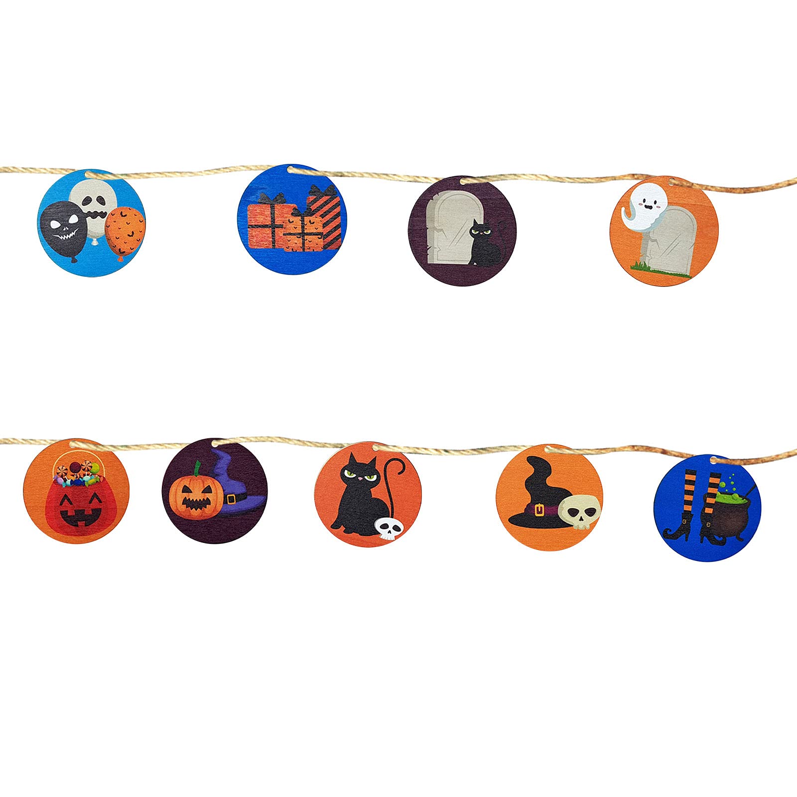 Halloween Wooden Decorations - Spooky Party Scene Ornaments for Halloween Party Decor, Home & Outdoor Halloween Decoration