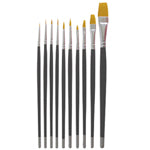10PC Professional Nail Art Brush Set for Acrylic, Gel & Dip Powder - Perfect for DIY Manicures, Nail Extensions & Salon Use