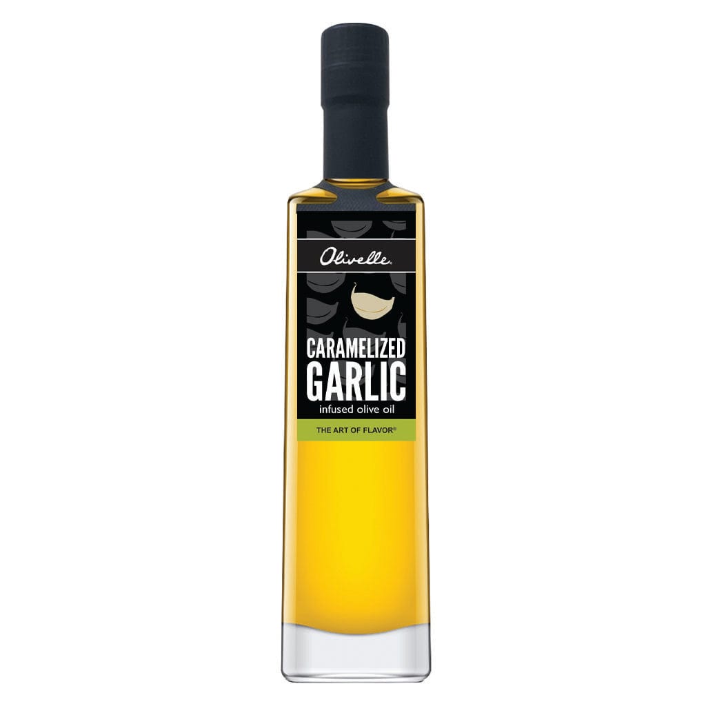 Olivelle Infused Extra Virgin Olive Oil - Caramelized Garlic Flavor | Premium Cooking Oil for Salads, Pasta & Gourmet Dishes | Perfect for Home Chefs & Food Enthusiasts
