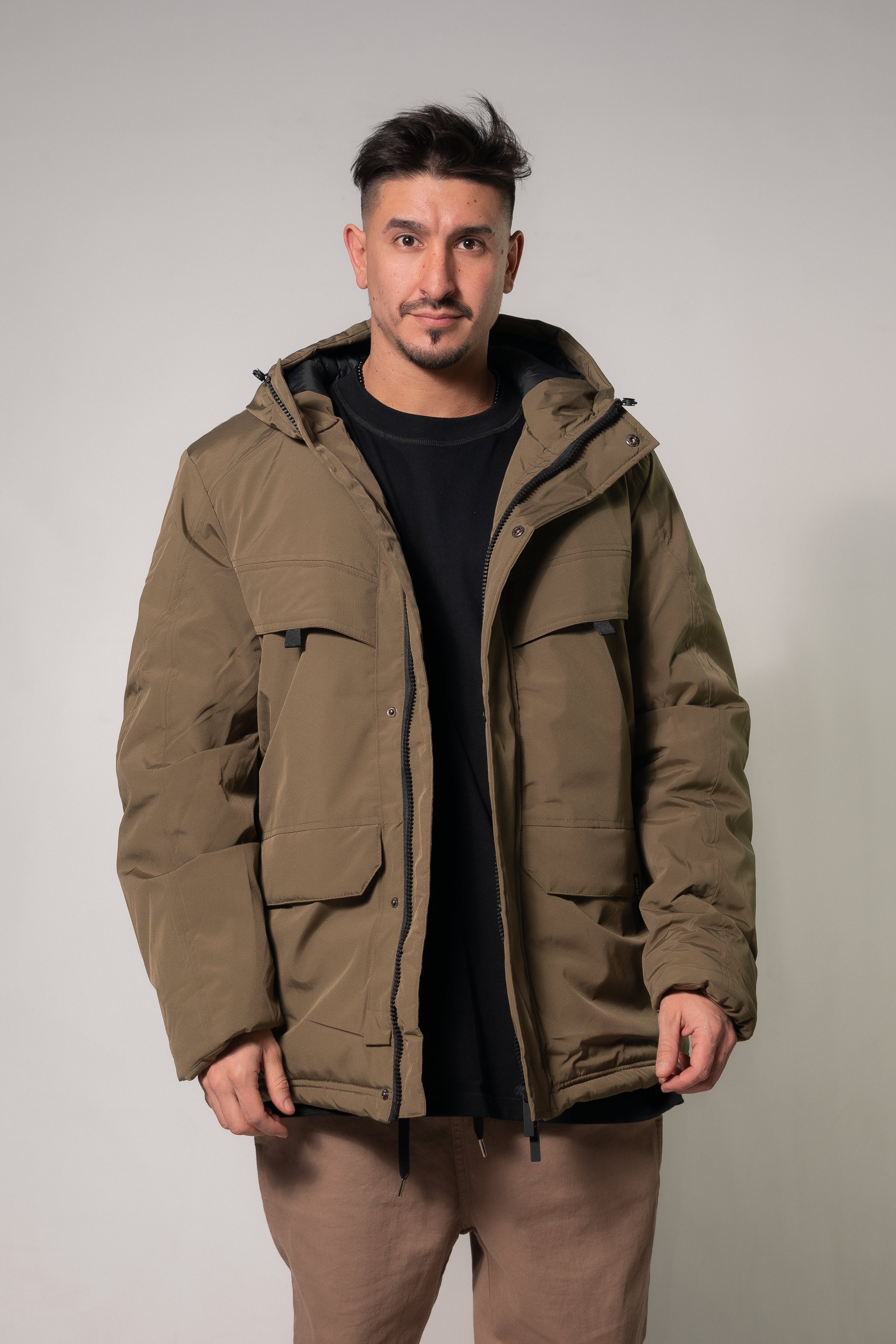 Military Style Solid Color Hiking Jacket for Men & Women - Waterproof Outdoor Camping Jacket for Hiking, Trekking & Adventure Travel