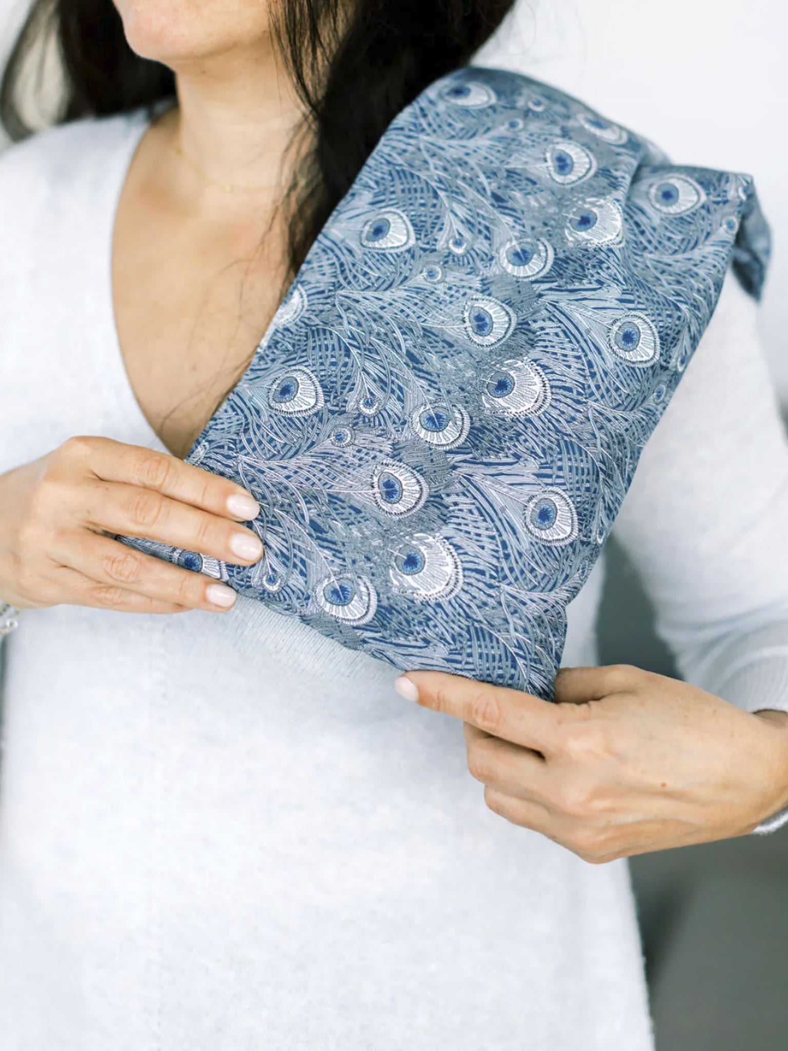 Spritz Wellness Liberty Print Aromatherapy Wheat Bag - Hera Blue | Microwaveable Heating Pad for Neck & Back Pain Relief | Perfect for Stress Relief & Home Relaxation
