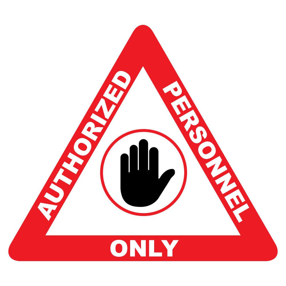 Authorized Personnel Only Red Sticker Decal 8 Inch - High Visibility Security Warning Labels for Restricted Areas, Doors, Equipment & Safety Compliance