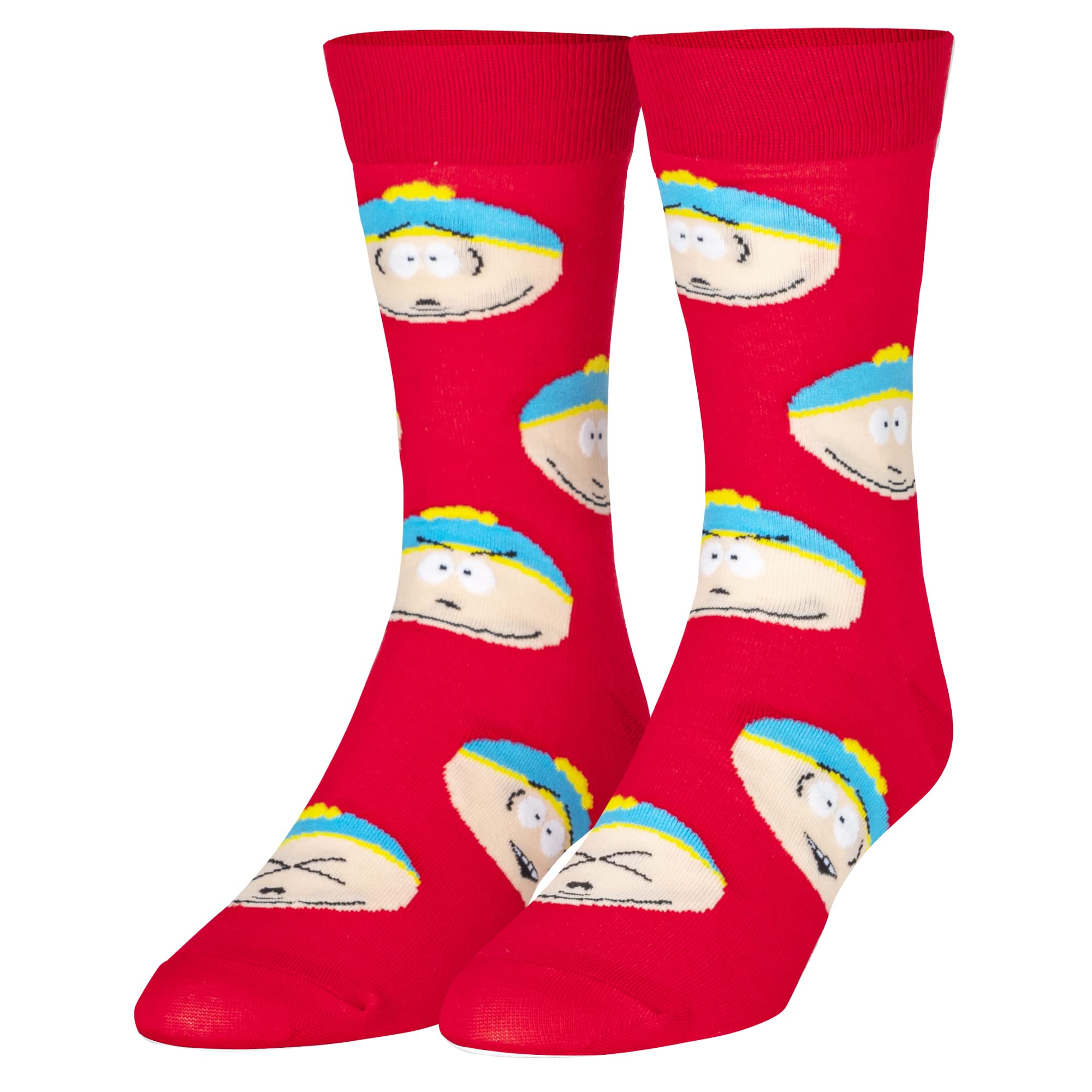 Funny Cartman Face Print Novelty Crew Socks for Men - South Park Inspired Crazy Socks - Perfect for Cosplay, Gifts & Everyday Wear