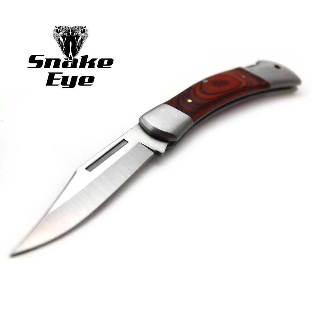 Premium Snake Eye Tactical Lockback Folding Pocket Knife - Large Size with Ergonomic Handle for Outdoor Survival, Camping & EDC Collection