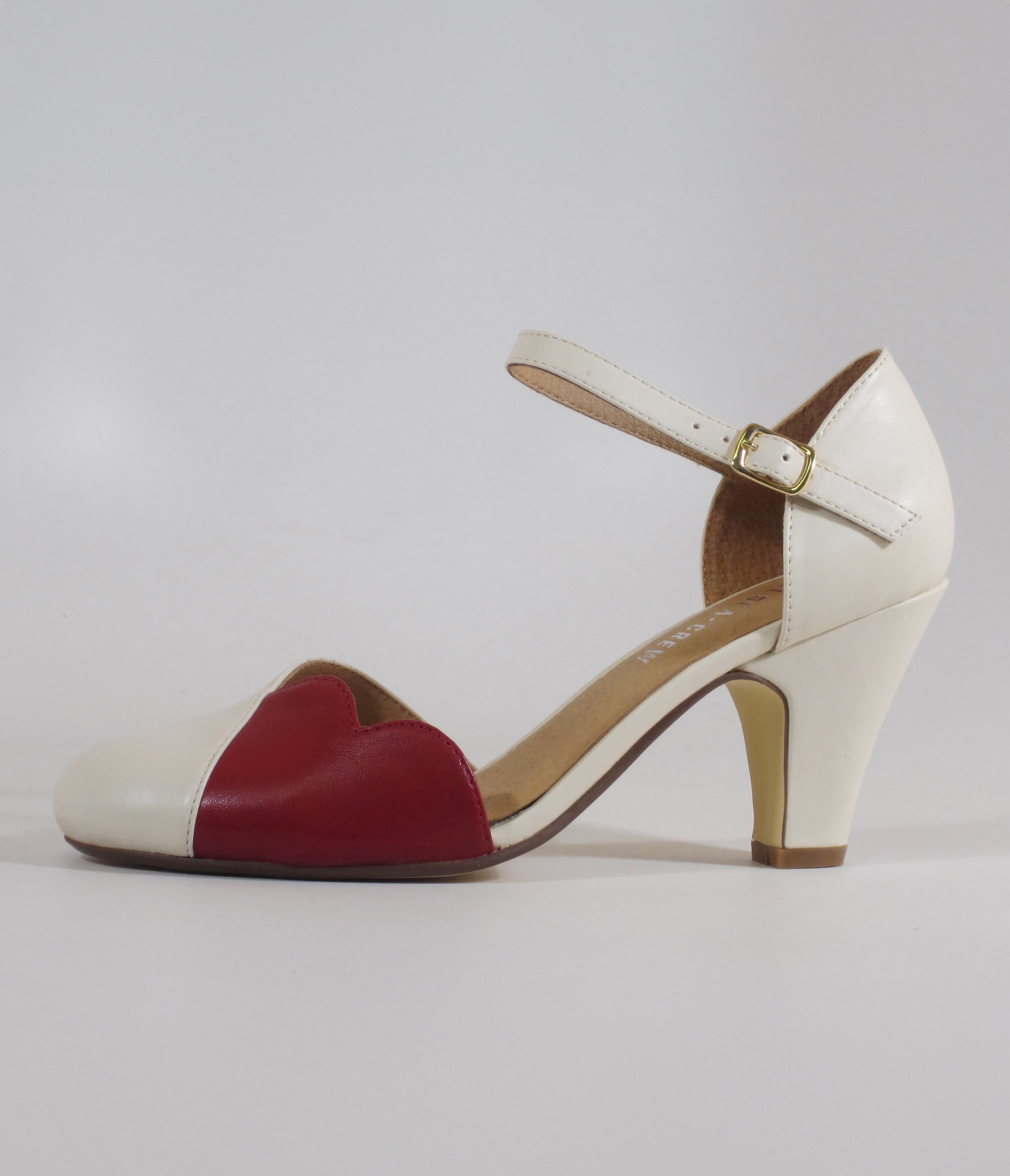 Chelsea Crew Red & Bone Lover Pumps - Women's Fashion High Heels for Party, Wedding & Evening Events
