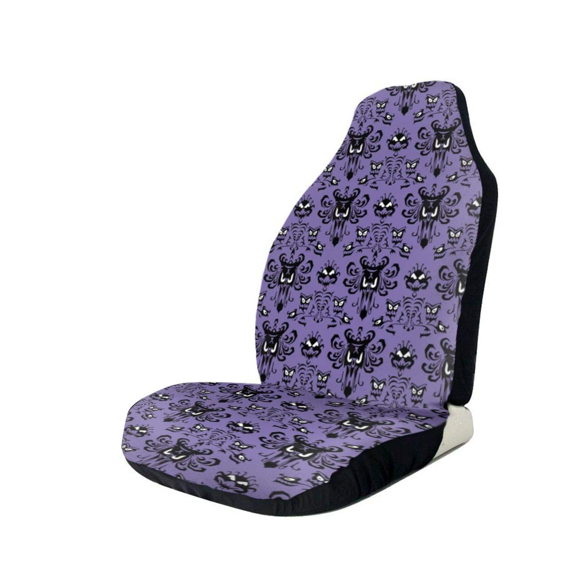 Haunted Mansion Car Seat Covers Set (1pc/2pc) | Universal Fit for Cars, Sedans, Trucks & SUVs | Vehicle Seat Protector & Car Mat Covers | Perfect for Halloween Decor & Themed Car Accessories