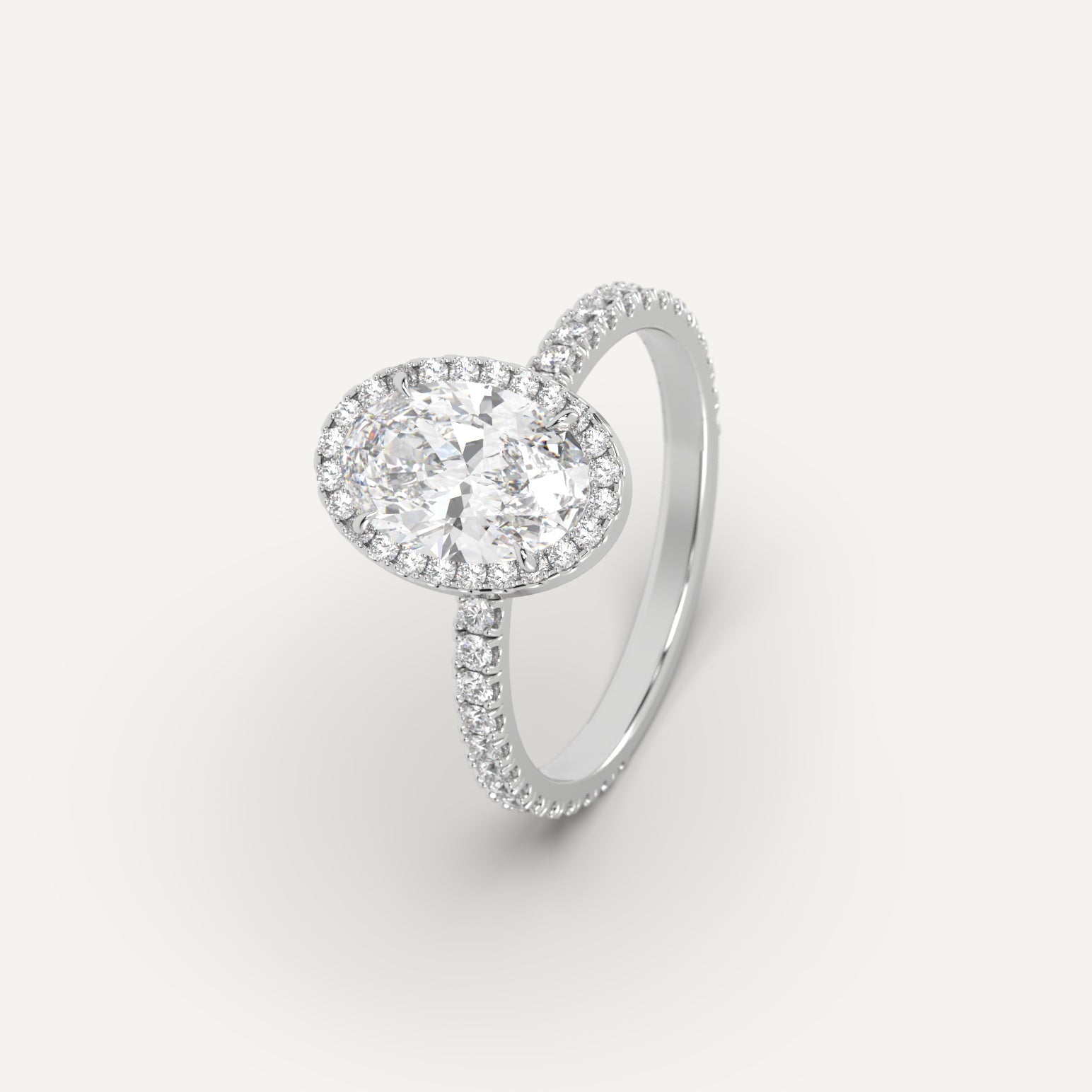 2 Carat Oval Cut Diamond Engagement Ring for Women - 14K White Gold Solitaire Wedding Band - Perfect for Proposals, Anniversaries & Special Occasions