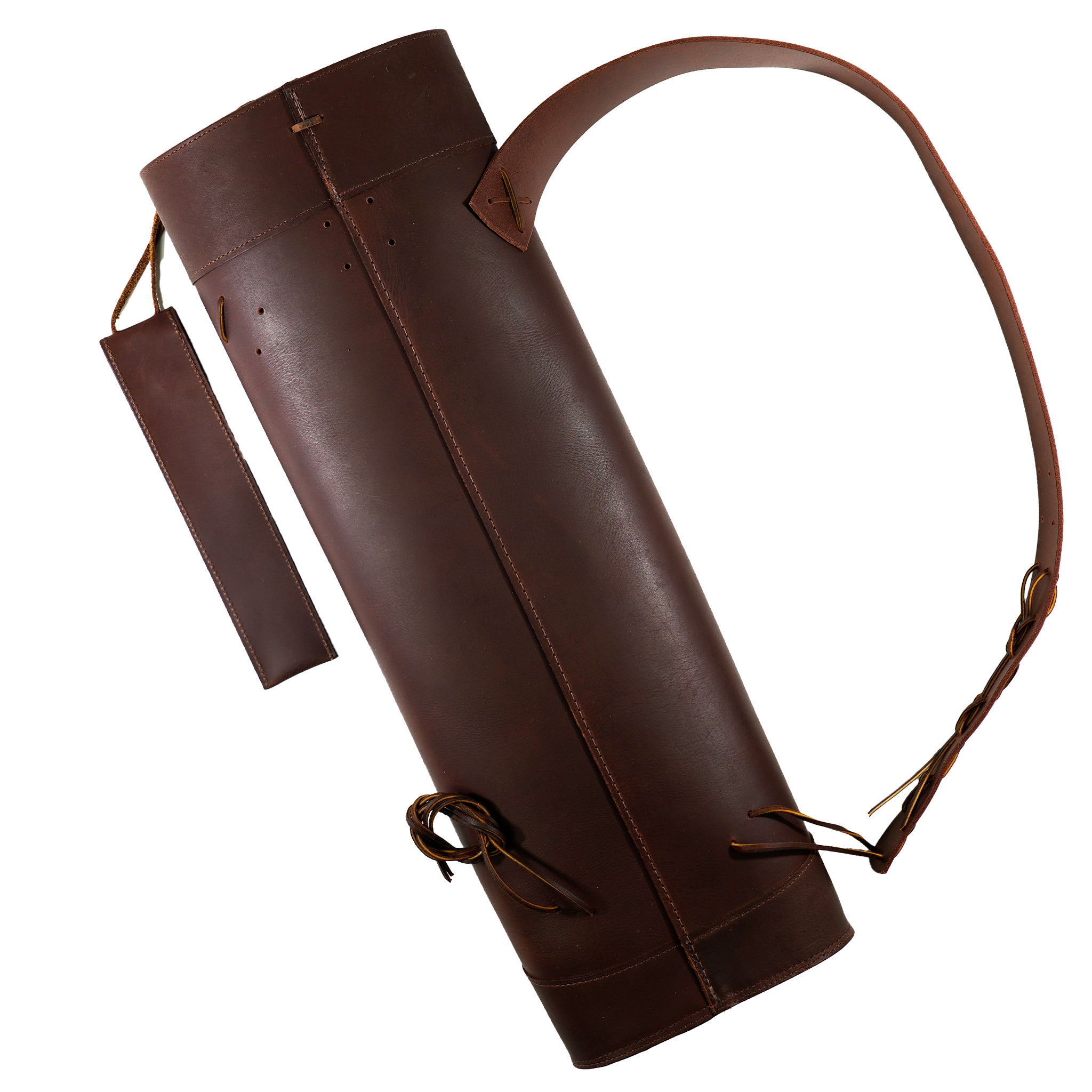 Serious Archery Hill Style Large Back Quiver - Premium Leather Hunting Quiver for Bow Arrows - Perfect for Outdoor Target Practice & Traditional Archery Hunting