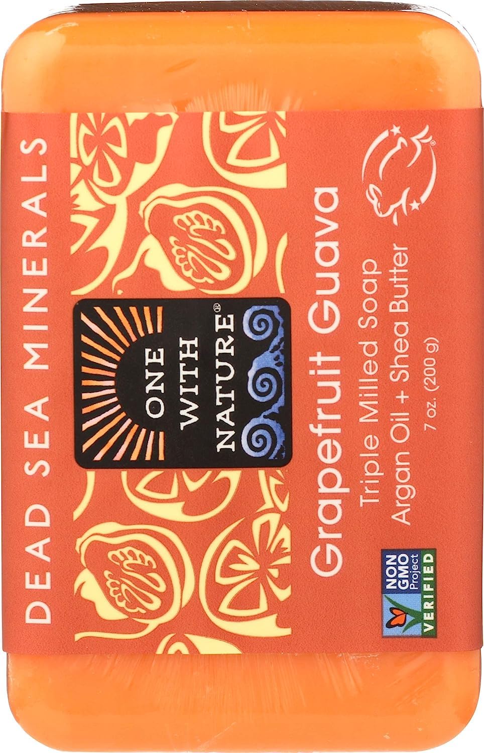 One With Nature Grapefruit Guava Dead Sea Mineral Soap Bar - 7 oz (Pack of 36) | Natural Exfoliating & Moisturizing Body Soap for Spa, Bath & Gift Sets