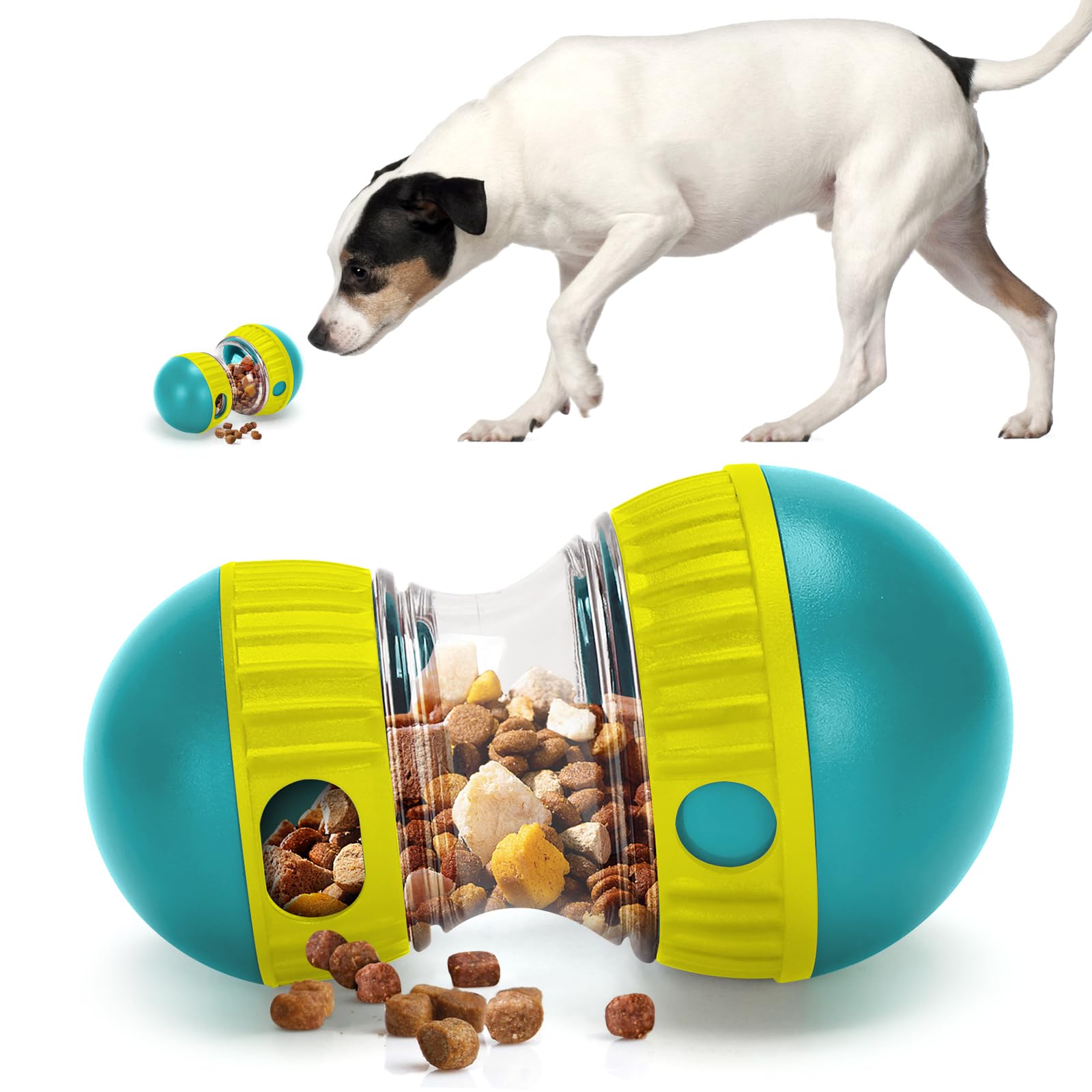 **Interactive Dog Treat Toy - Adjustable & Durable Puzzle Toy for Small, Medium & Large Breed Dogs - Keeps Pets Busy & Mentally Stimulated - Perfect for Training, Boredom Relief & Playtime (Green)**