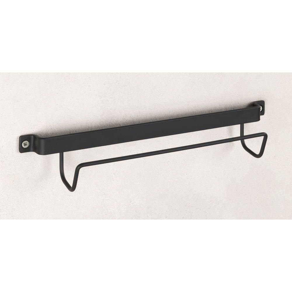 Wall Mounted Ladder Holder - Heavy Duty Black Metal Storage Rack for Garage, Workshop & Home Organization - Perfect for Storing Ladders, Tools & Equipment
