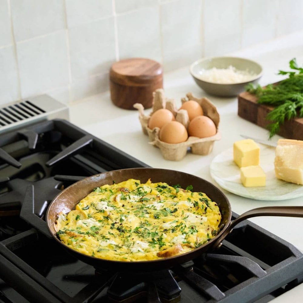 Smithey Little Farmhouse 9-Inch Carbon Steel Skillet - Handcrafted in USA - Perfect for Camping, Outdoor Cooking & Home Kitchen Use