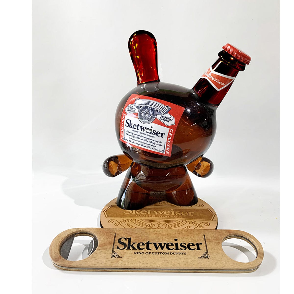 8-Inch Custom Resin Dunny by Sketweiser & Sket One - Unique Collectible Art Toy for Display & Urban Art Collections