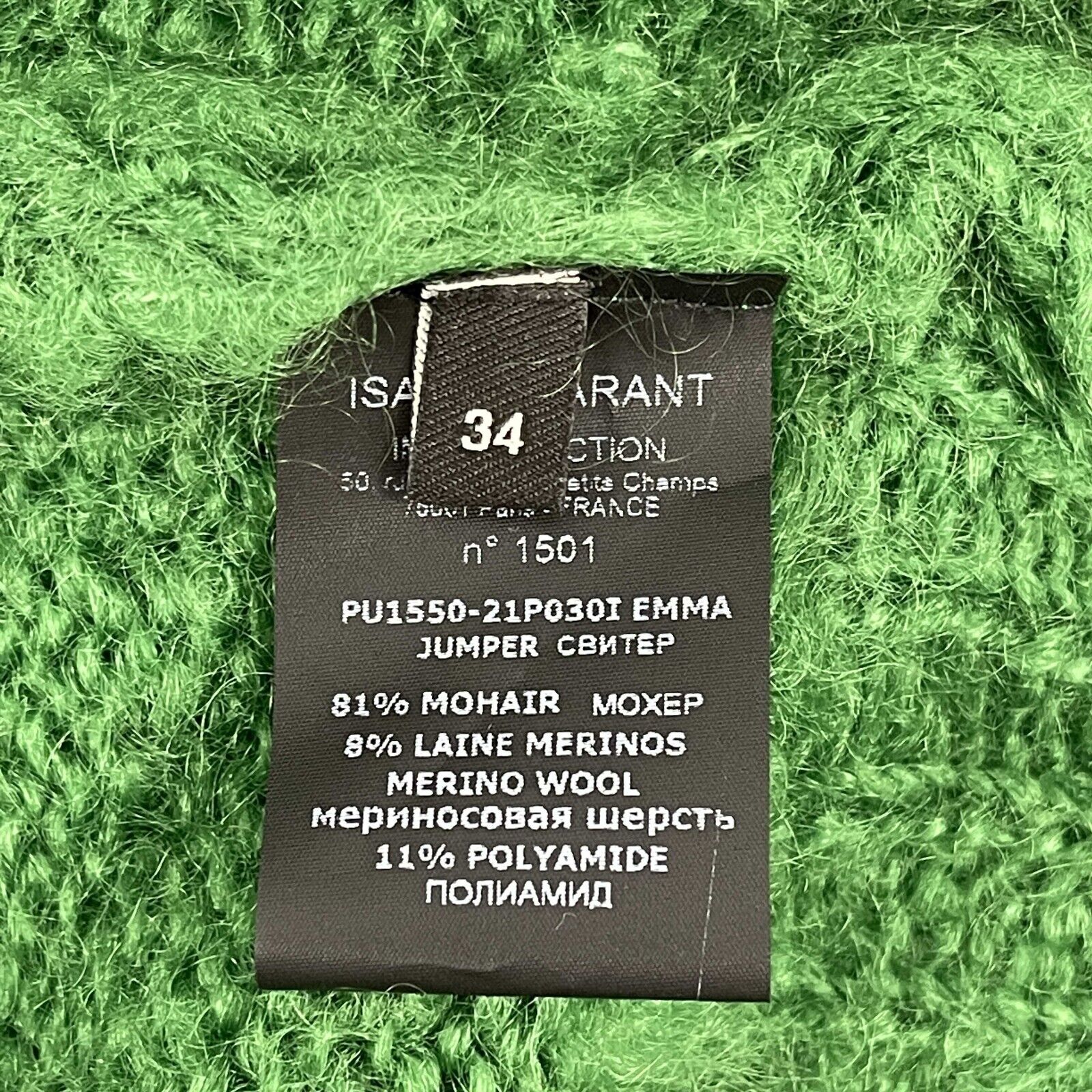 Isabel Marant Emma Knit Wool Sweater - Green XS (Size 34) | Women's Casual Winter Pullover for Office & Weekend Outfits