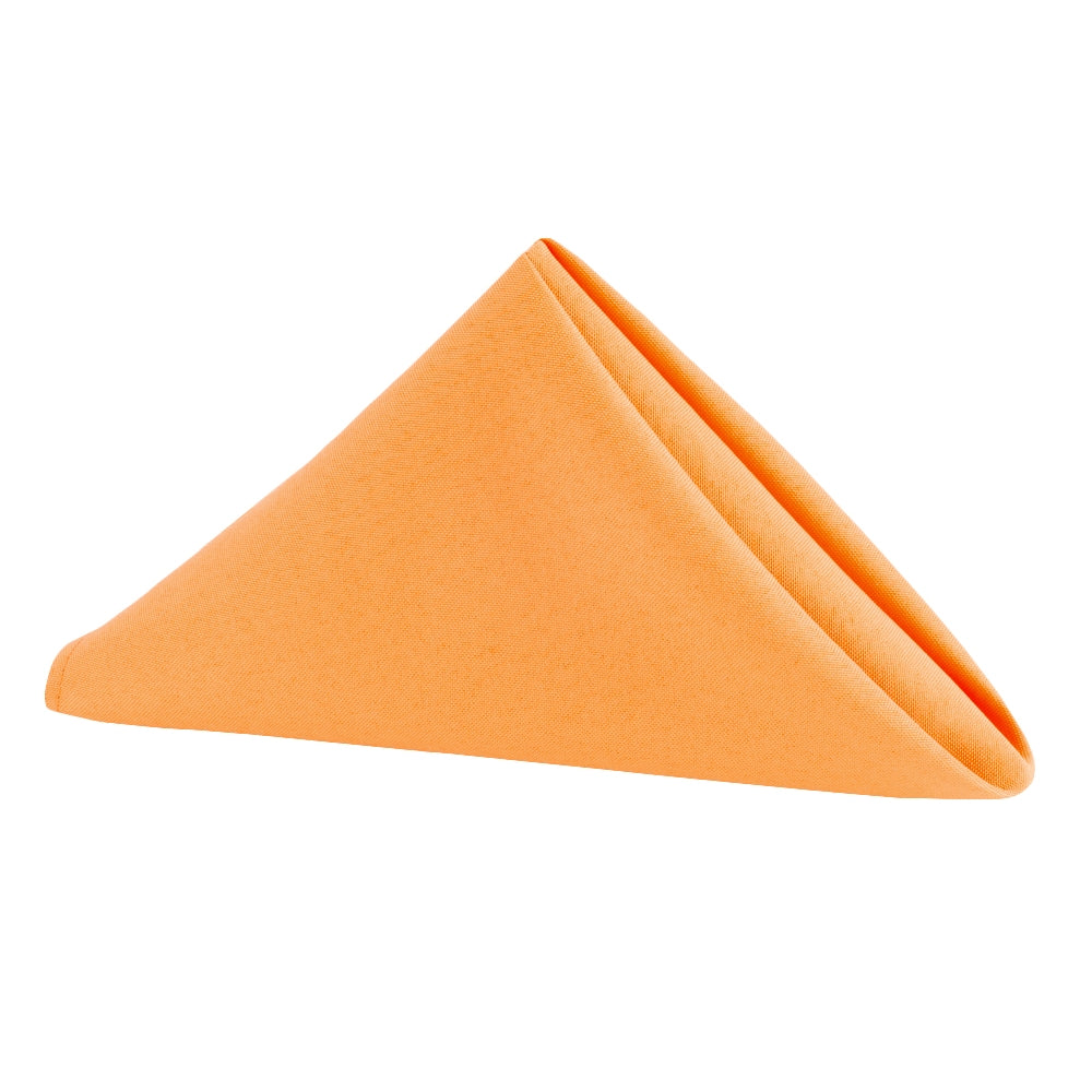 Premium Polyester Napkin Set - 20x20 Inches, Orange - Durable & Washable for Parties, Weddings & Restaurants