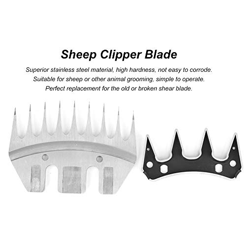 Stainless Steel Sheep Shears Blades - Replacement Shearing Combs & Cutters for Goats & Sheep (9 Tooth Straight Swing Blade) - Perfect for Livestock Grooming & Professional Animal Hair Trimming