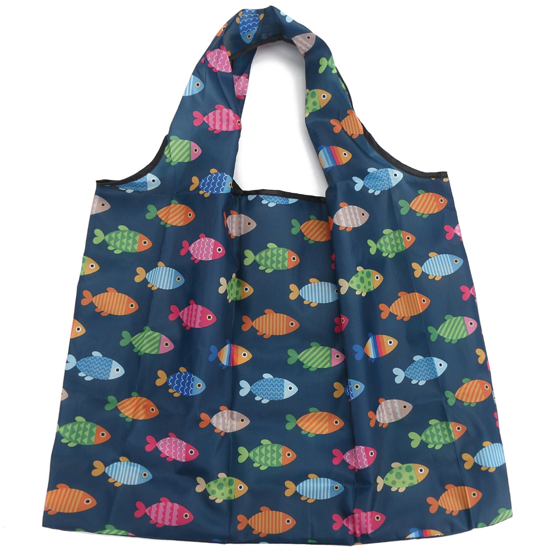 Foldable Jackie Bag Simple Fish Blue - Stylish & Compact Handbag for Women, Perfect for Travel, Work, and Everyday Use