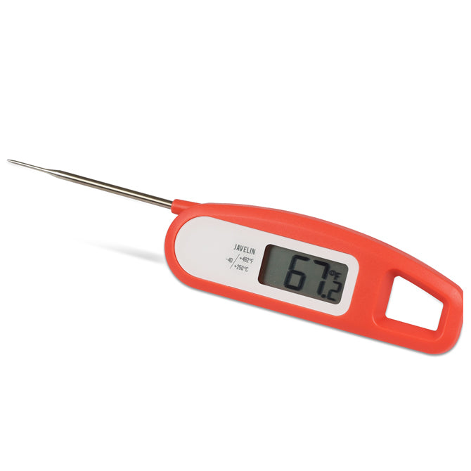 Lavatools Javelin Digital Folding Thermometer - Instant Read Meat Thermometer for Grilling, BBQ, Cooking & Baking - Waterproof Food Thermometer with Backlit LCD Display