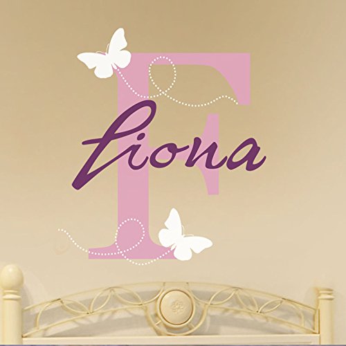 Personalized Kids Name Wall Decal - Colorful Butterfly Vinyl Stickers for Nursery, Bedroom & Playroom Decor - Custom Name Wall Art for Children's Room, Teen Room & Baby Shower Gifts