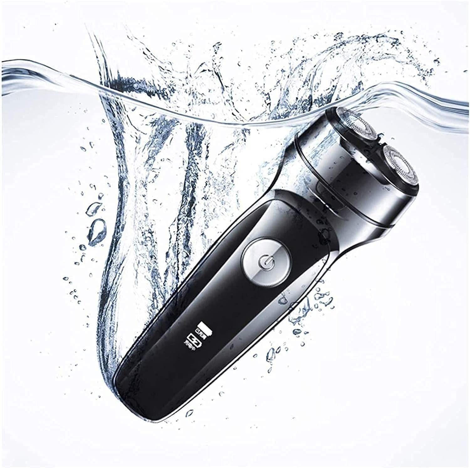 Waterproof Electric Razor for Men - IPX7 Wet & Dry Shaver with Pop-up Beard Trimmer & USB Rechargeable (Black) - Perfect for Travel, Gym & Daily Shaving
