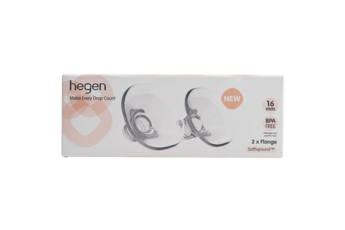 Hegen Flange (SoftSqround™) 16mm - 2 Pack Breast Pump Parts for Comfortable Pumping - Perfect for Travel and On-the-Go Moms