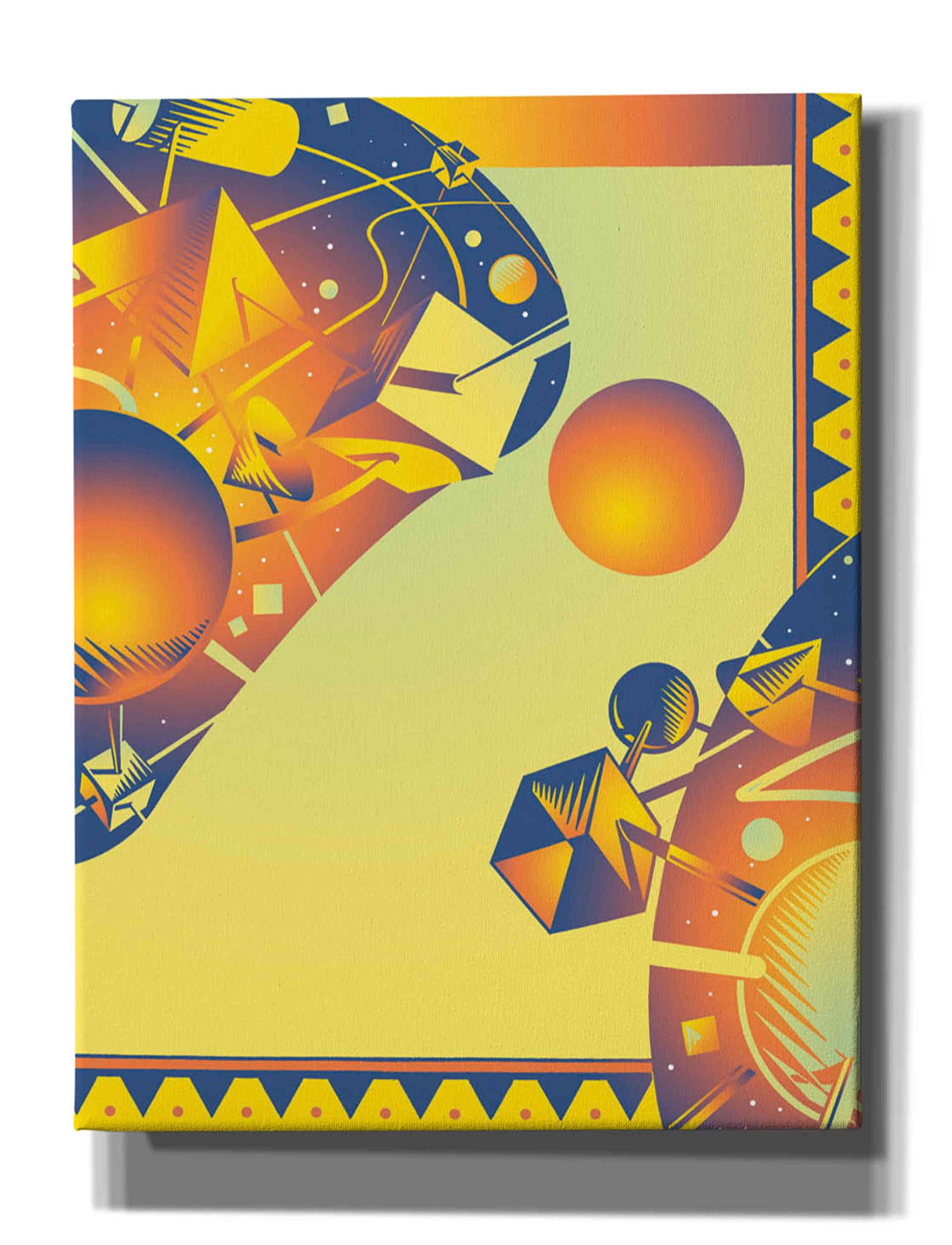 Epic Graffiti 'Cyber Space' by David Chestnutt - Premium Giclee Canvas Wall Art Print 26x34 Inches - Modern Urban Home & Office Decor for Living Room, Bedroom or Studio