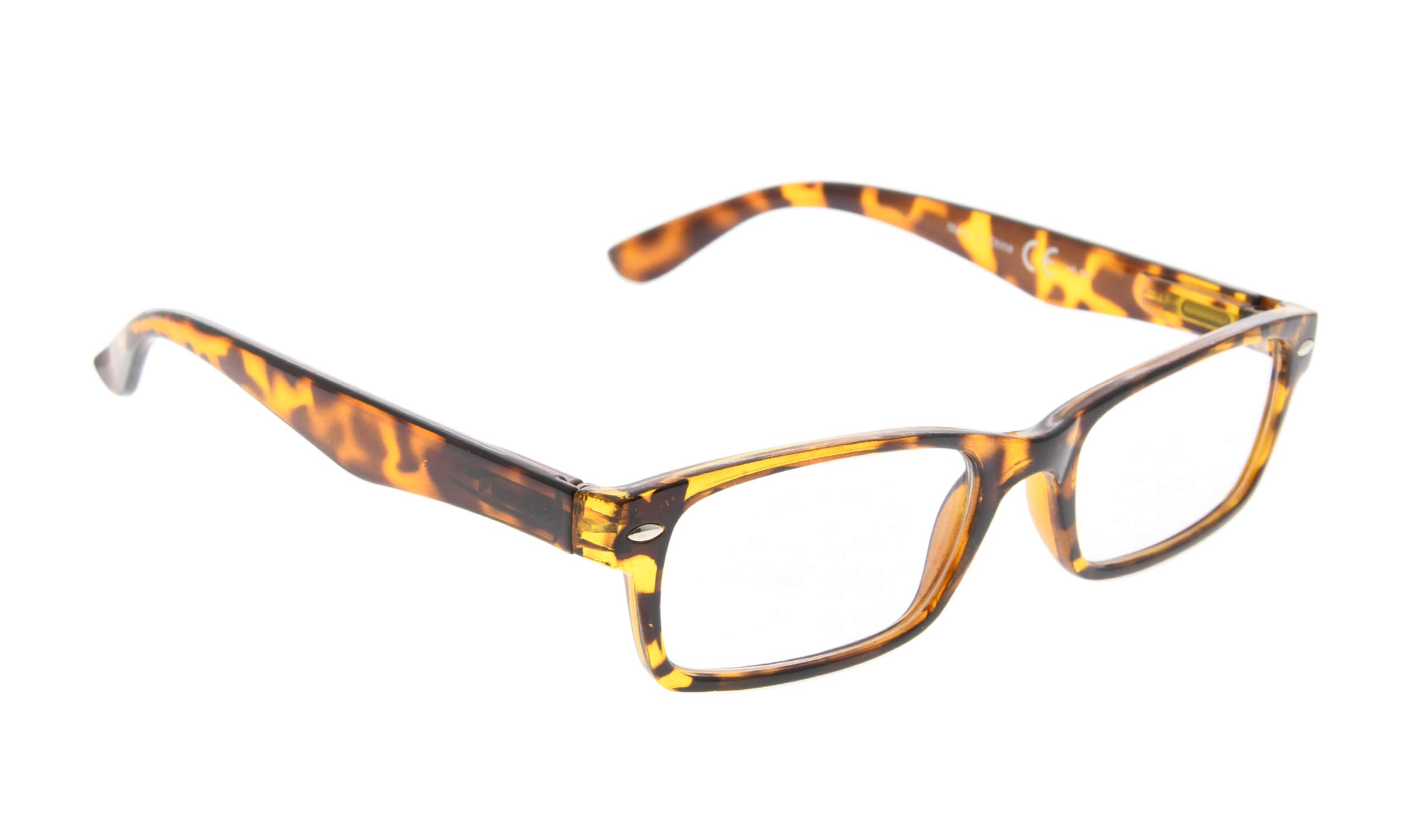 Classic Reading Glasses with Spring Hinges - Lightweight Comfortable Readers for Women & Men | Perfect for Reading Books, Using Phones & Computer Work