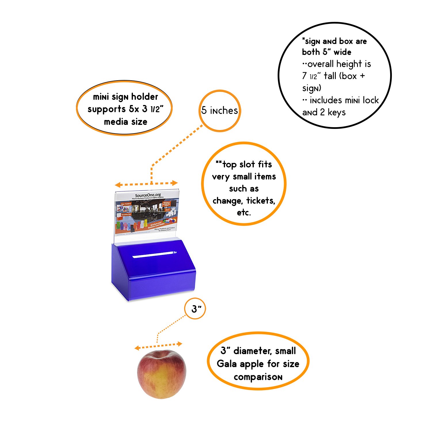Durable Acrylic Donation Box with Lock & Sign Holder - Secure Ballot Box for Fundraising, Voting & Events | SOURCEONE.ORG
