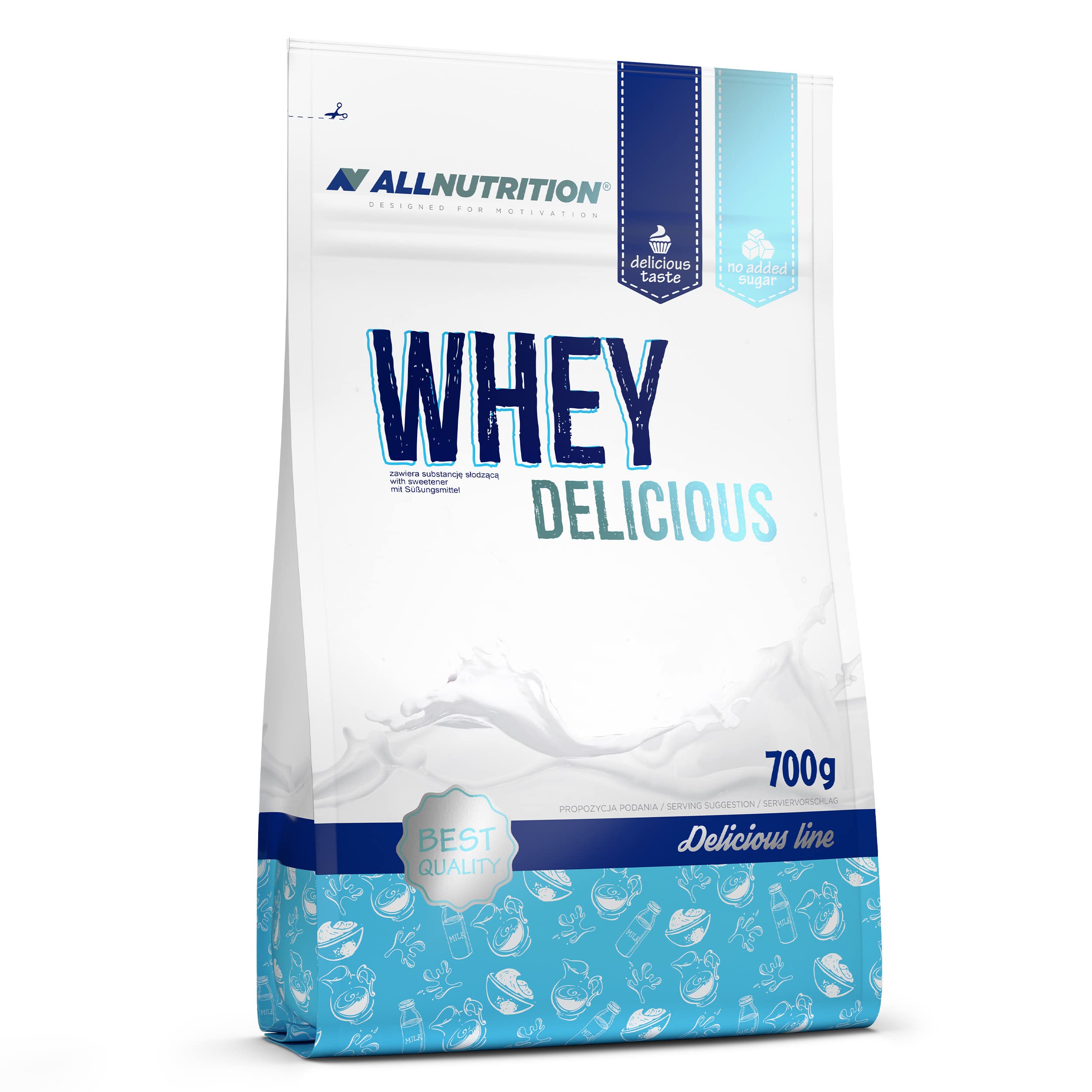 ALLNUTRITION Whey Delicious Protein Powder - 700g Chocolate Raspberry Flavor for Muscle Growth, Bodybuilding & Fitness | Post-Workout Recovery & Healthy Diet Supplement