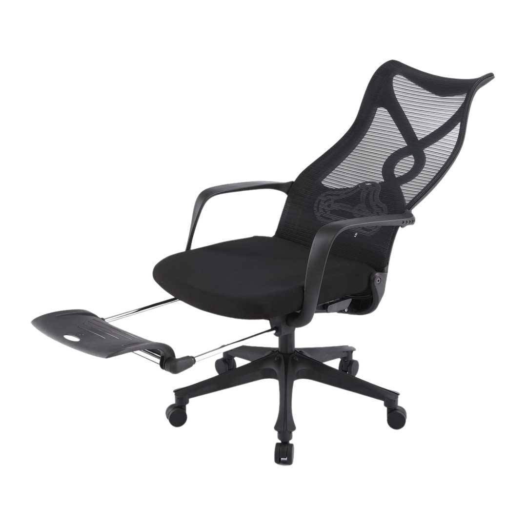 Hayes Black Mesh Office Chair - Ergonomic Adjustable Swivel Chair for Home & Office Use - Comfortable Breathable Mesh Back Support for Long Hours Sitting
